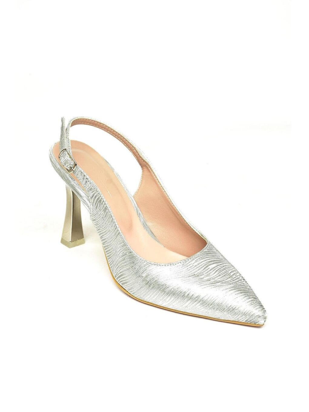 Gri U6762892 Gümüş Kadın Topuklu Ayakkabı-1