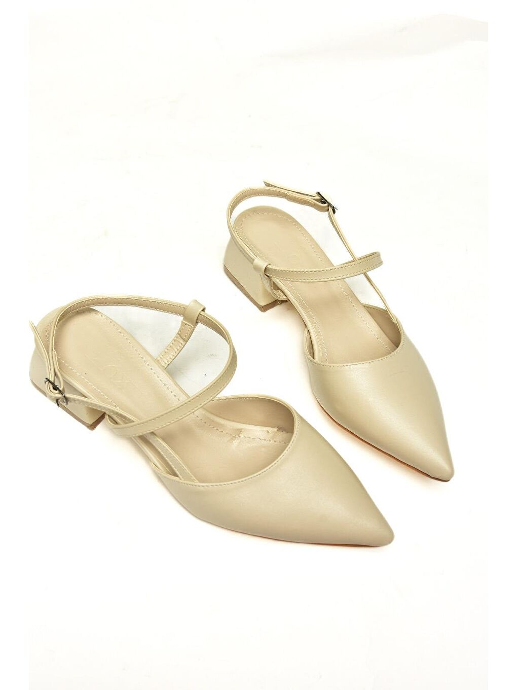 U9982321 Bej Kadın Topuklu Ayakkabı-2