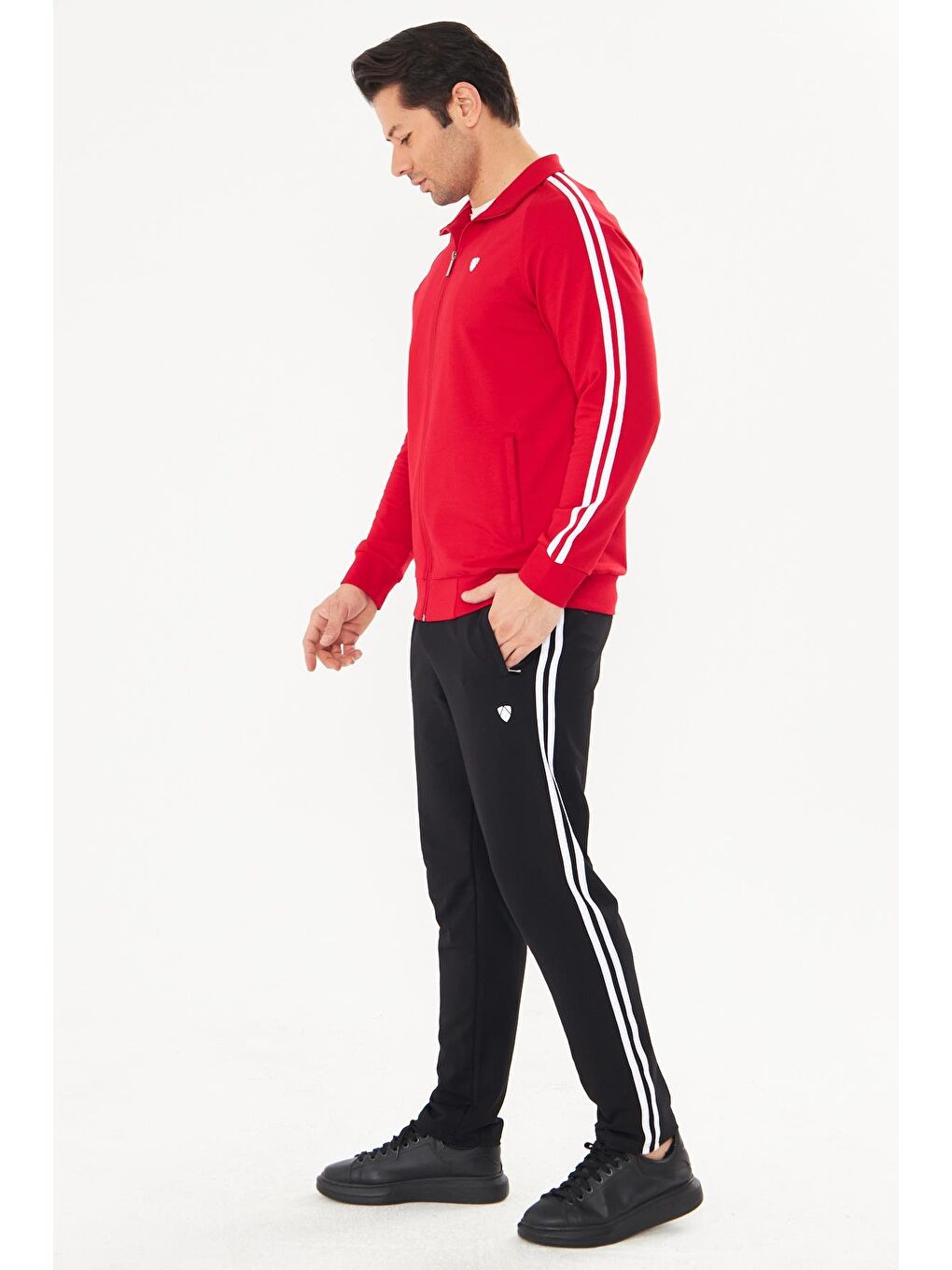 Erkek Pamuklu Eşofman Takımı Kırmızı 201550-K