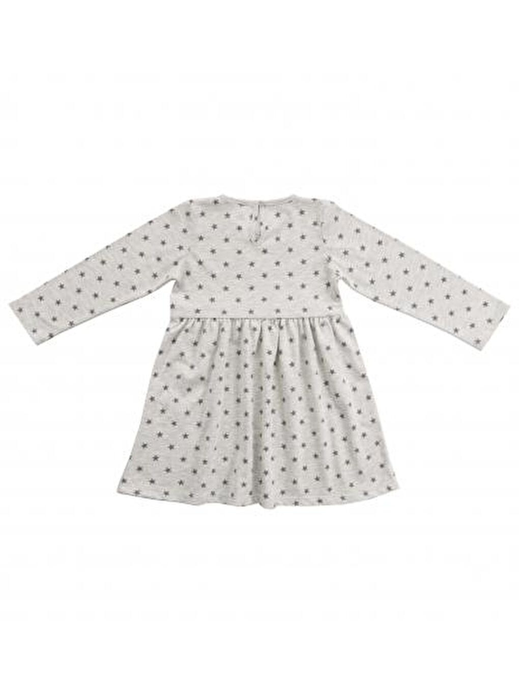 Beyaz Kız Uzun Kollu Elbise-1