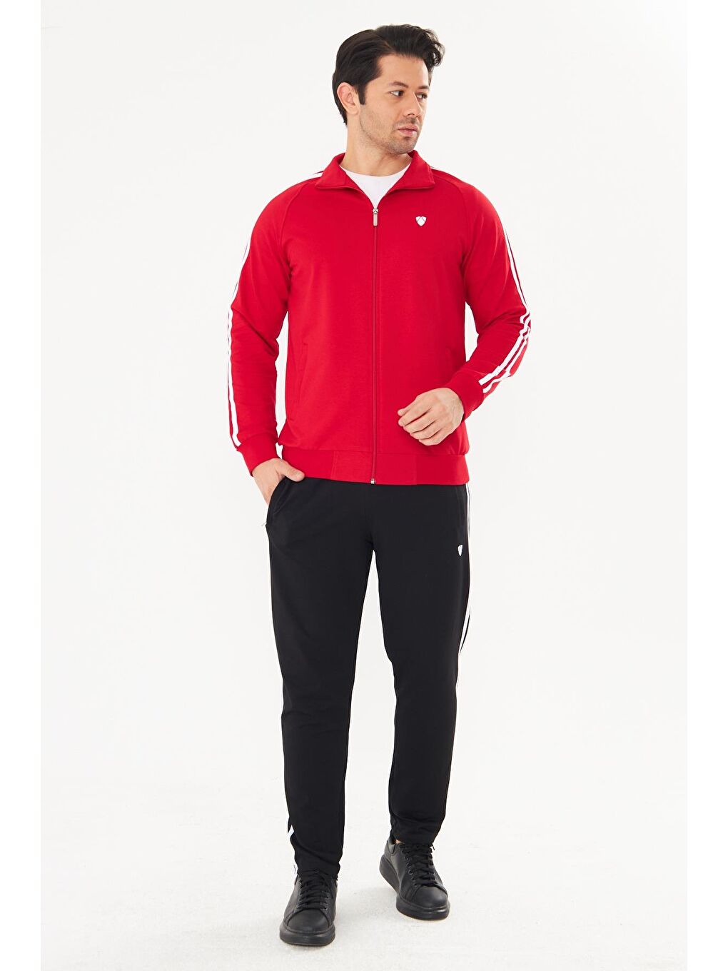 Erkek Pamuklu Eşofman Takımı Kırmızı 201550-K-6