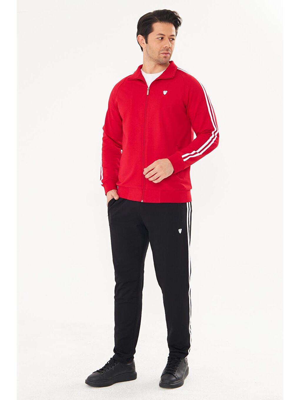 Erkek Pamuklu Eşofman Takımı Kırmızı 201550-K-7