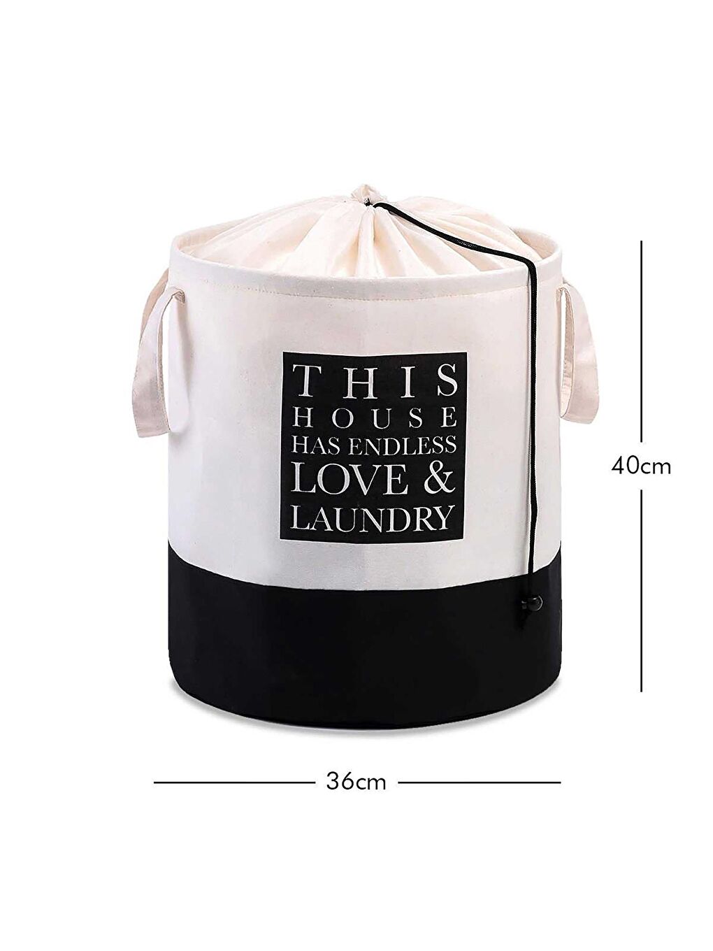 Beyaz Renk Çamaşır Sepeti 36 x 40 cm-2