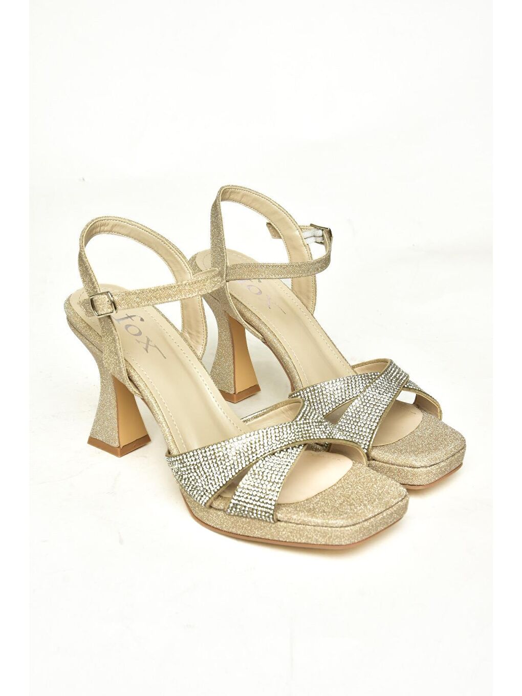 Sarı S5693210 Altın Kadın Topuklu Ayakkabı-2