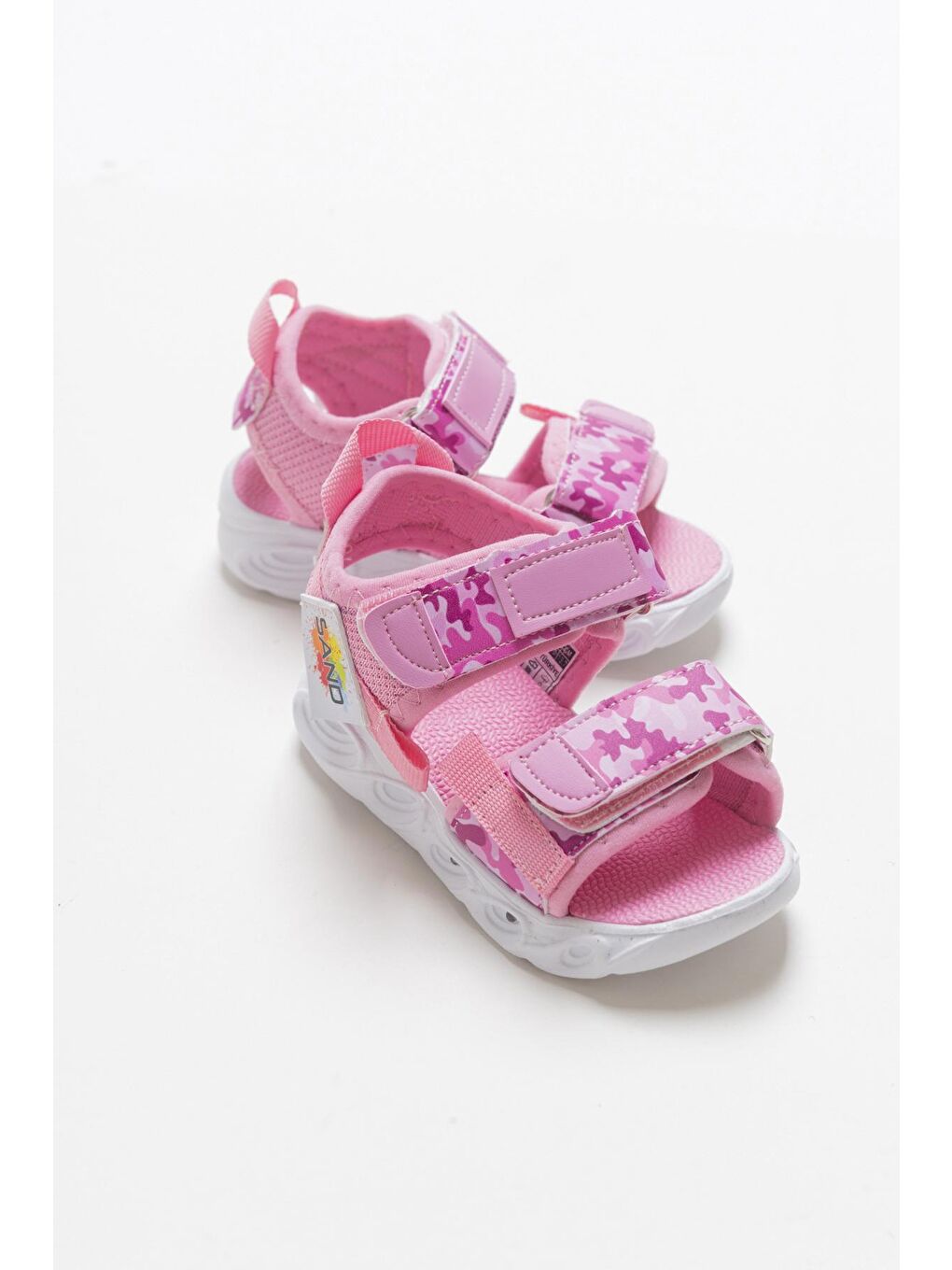 Kız Çocuk Pembe Işıklı Anatomik Hafif Çocuk Sandalet-1