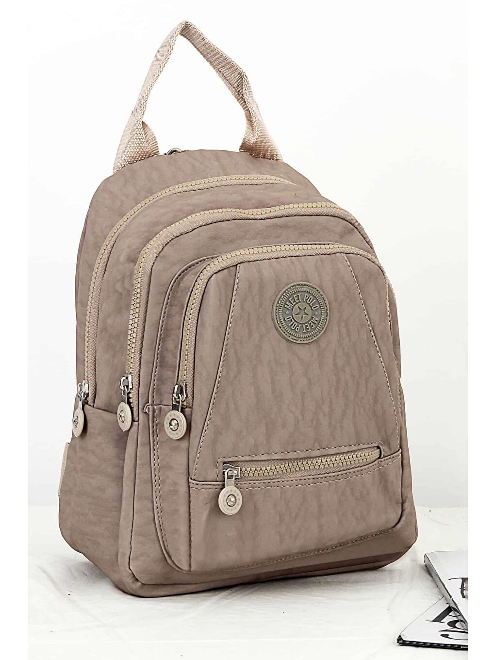 Bej Logolu Kadın Sırt Çantası BP-4651O