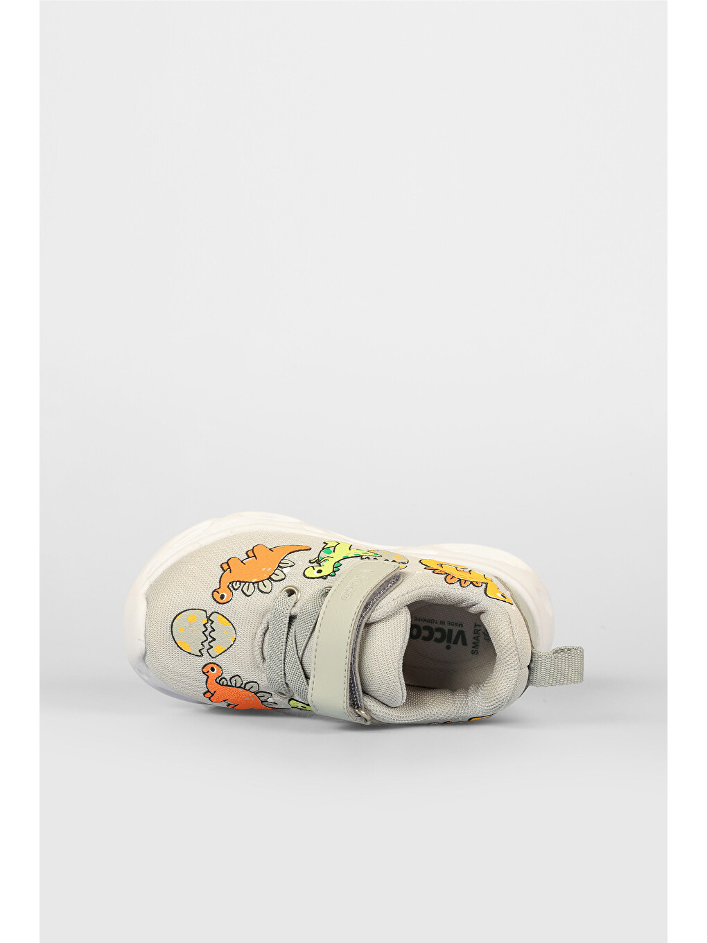 Dino Işıklı Unisex Bebek Gri Spor Ayakkabı-5
