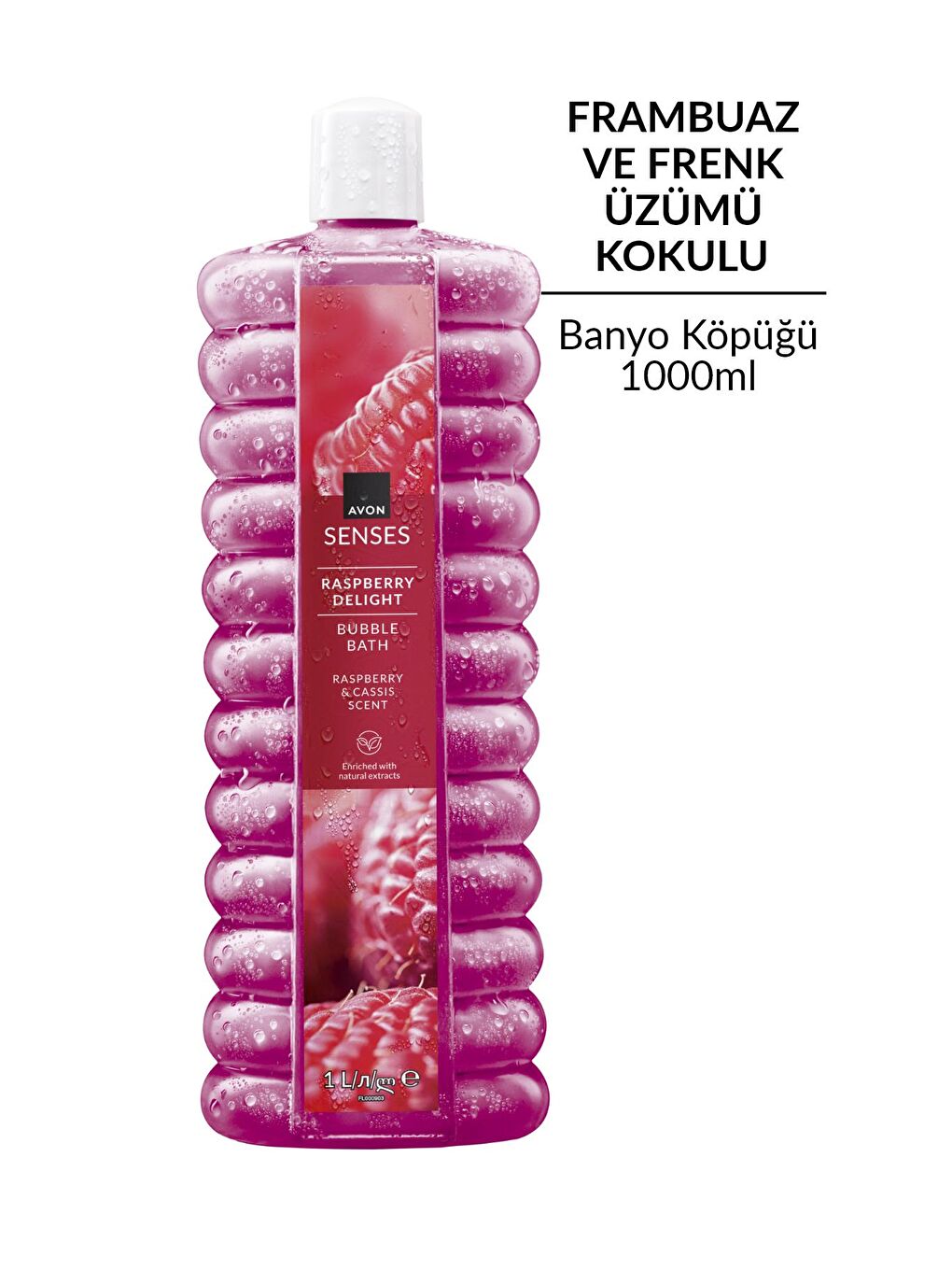 Senses Raspberry Delight Ahududu ve Frenk Üzümü Kokulu Banyo Köpüğü 1 Lt. İkili Set-1