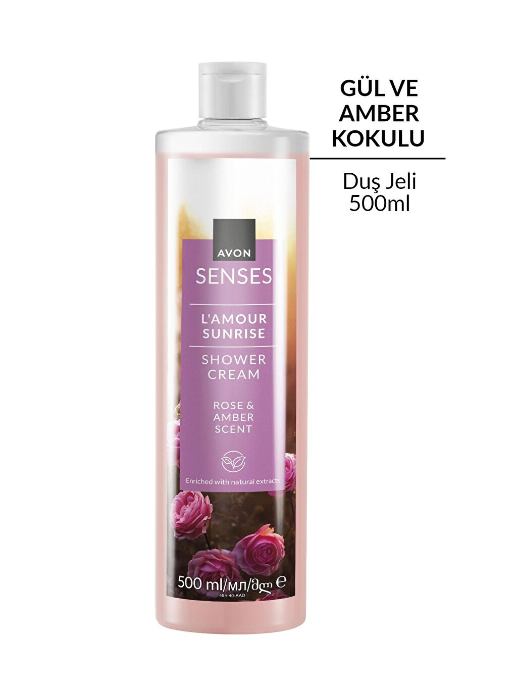 Senses L'amour Sunrise Gül ve Amber Kokulu Krem Duş Jeli 500 Ml. İkili Set-1