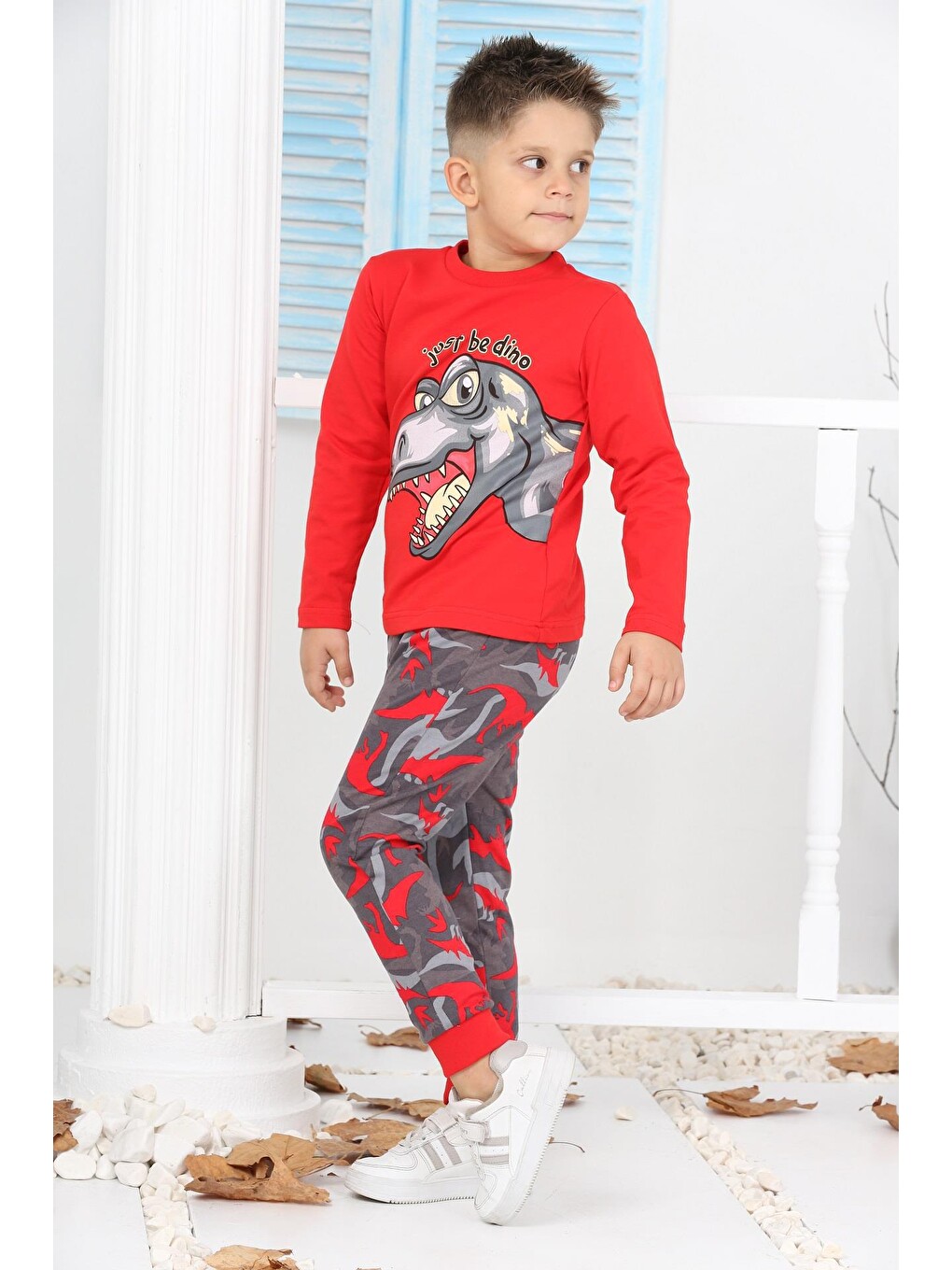 Kırmızı Just Be Dino Red Erkek Çocuk Alt-Üst Takım LP-23WIN-024-2