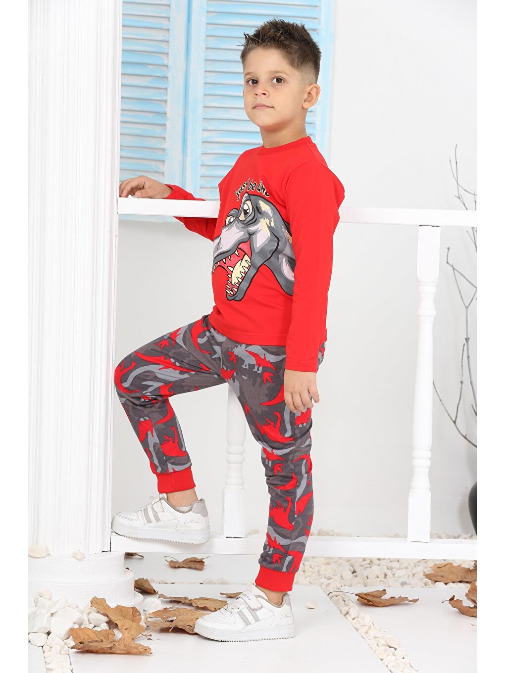 Kırmızı Just Be Dino Red Erkek Çocuk Alt-Üst Takım LP-23WIN-024-4