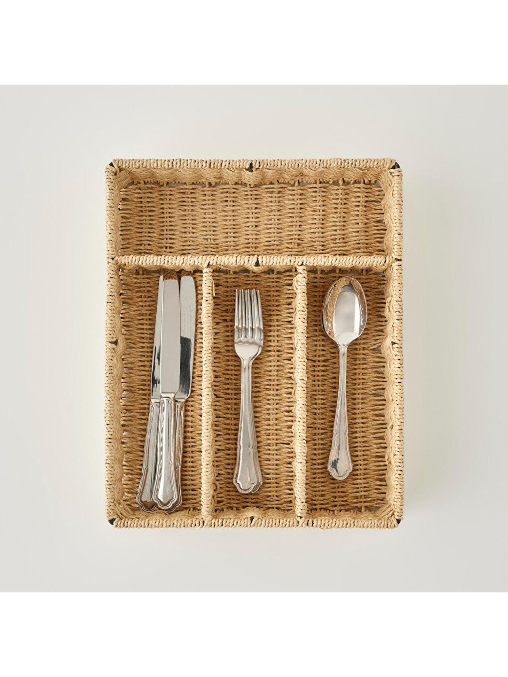 Bej Naturella Çatal Kaşık Tepsisi Naturel (28x34x7 cm)-1