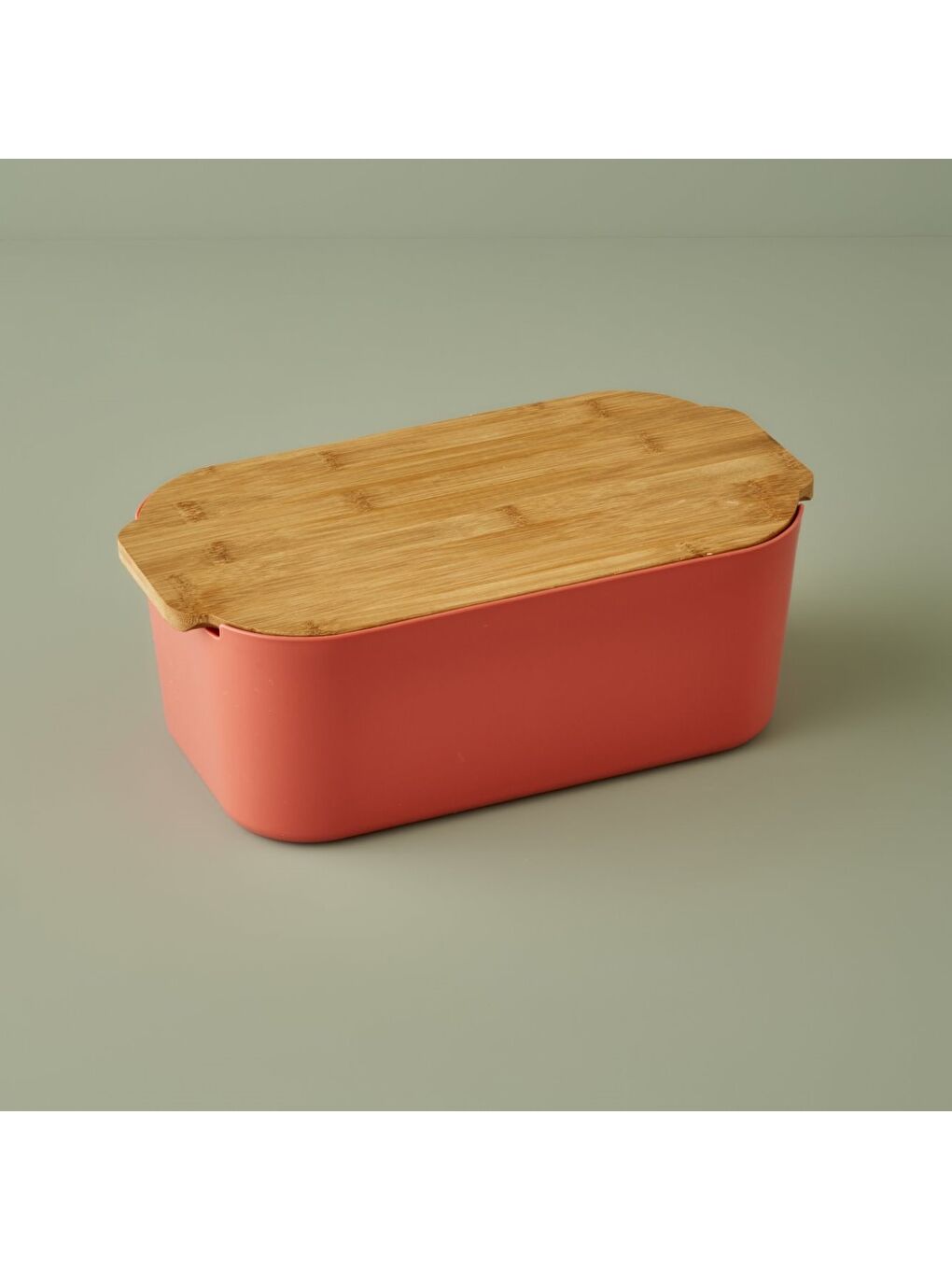 Pembe Breed 2in1 Kesme Tahtalı Ekmek Kutusu Somon-1