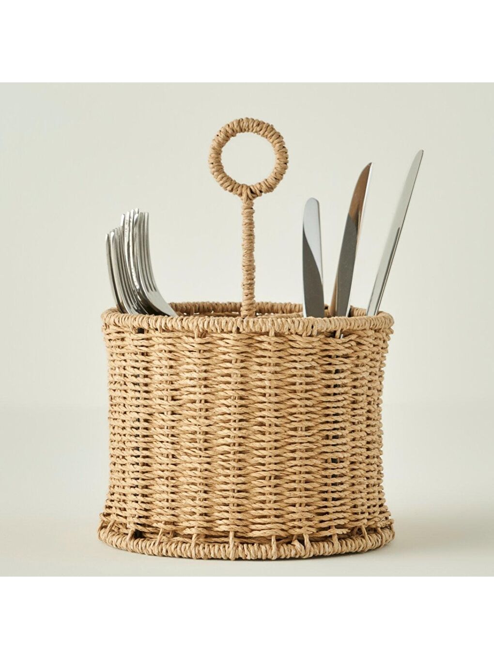 Bej Naturella Bölmeli Dik Kaşıklık Naturel (18x13x27 cm)-1