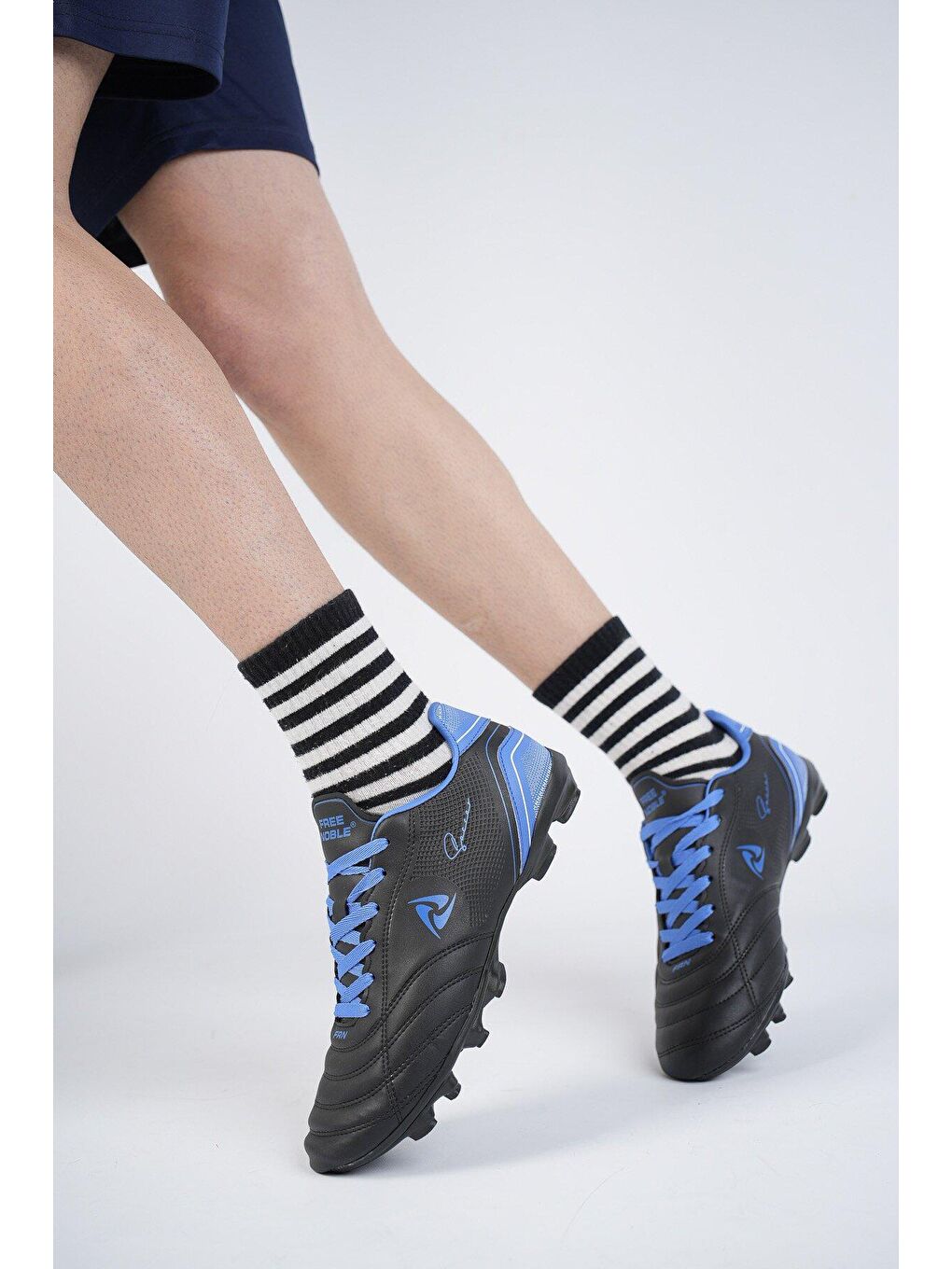 Siyah Pas Unisex Krampon Halı Saha Futbol Spor Ayakkabı-3