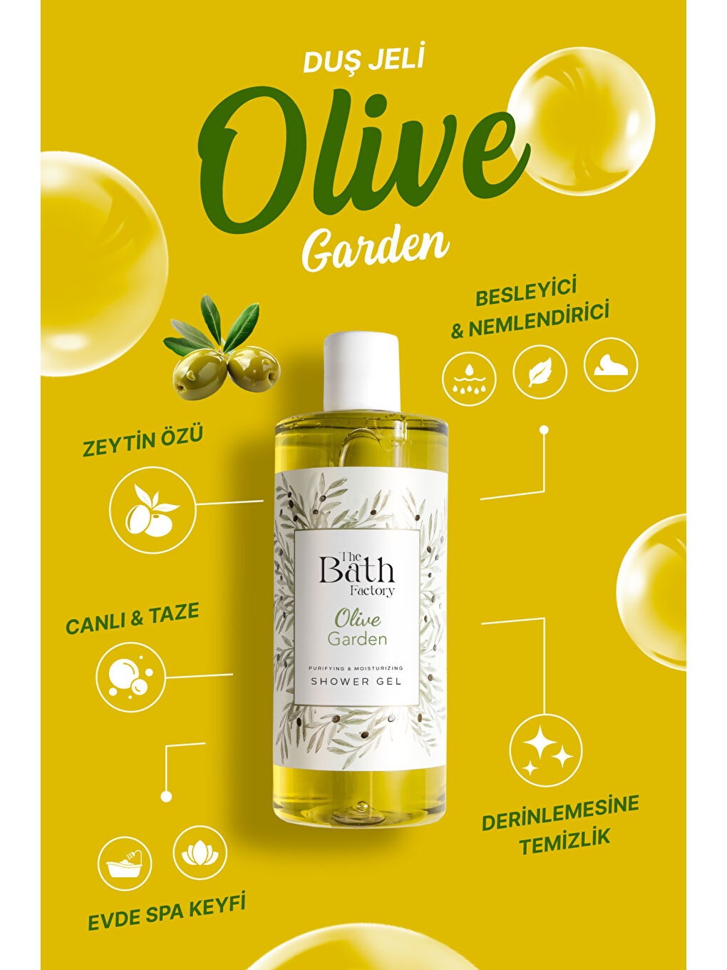 Nemlendirici Ve Besleyici Zeytinyağlı Duş Jeli 400 ml-1