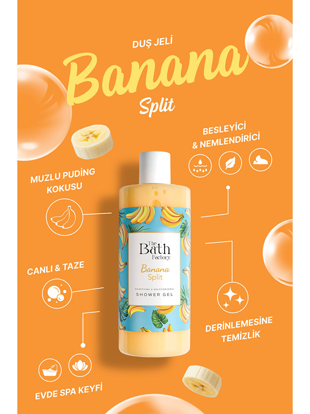 Nemlendirici Ve Besleyici Muz Aromalı Duş Jeli 400 ml-1