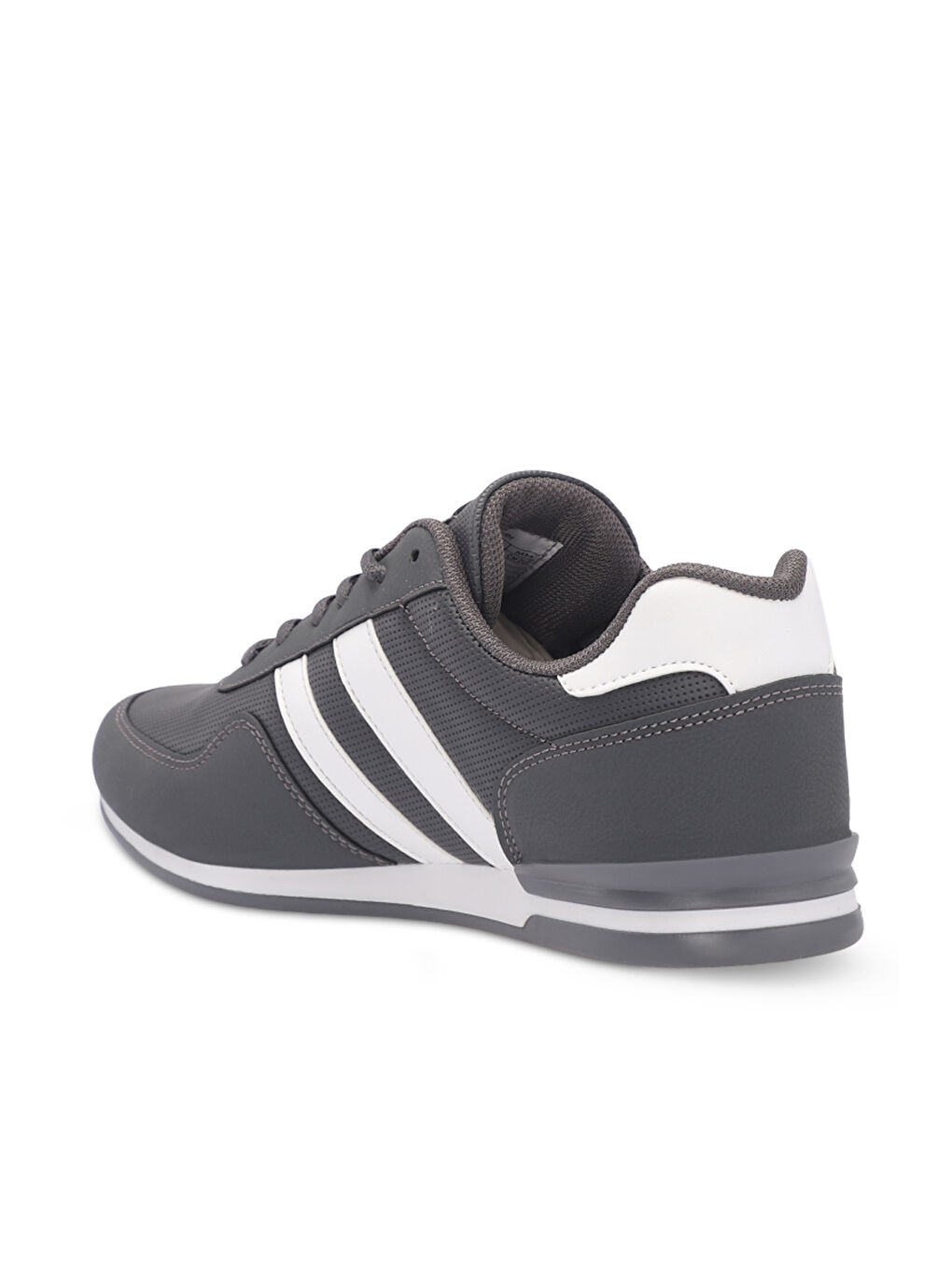 Erkek Sneaker Ayakkabı Koyu Gri / Beyaz-2
