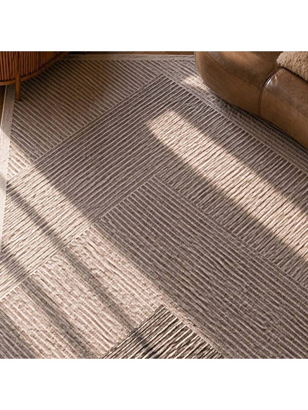 Ekru Soft Vex Yıkanabilir Halı - 120x180 Cm