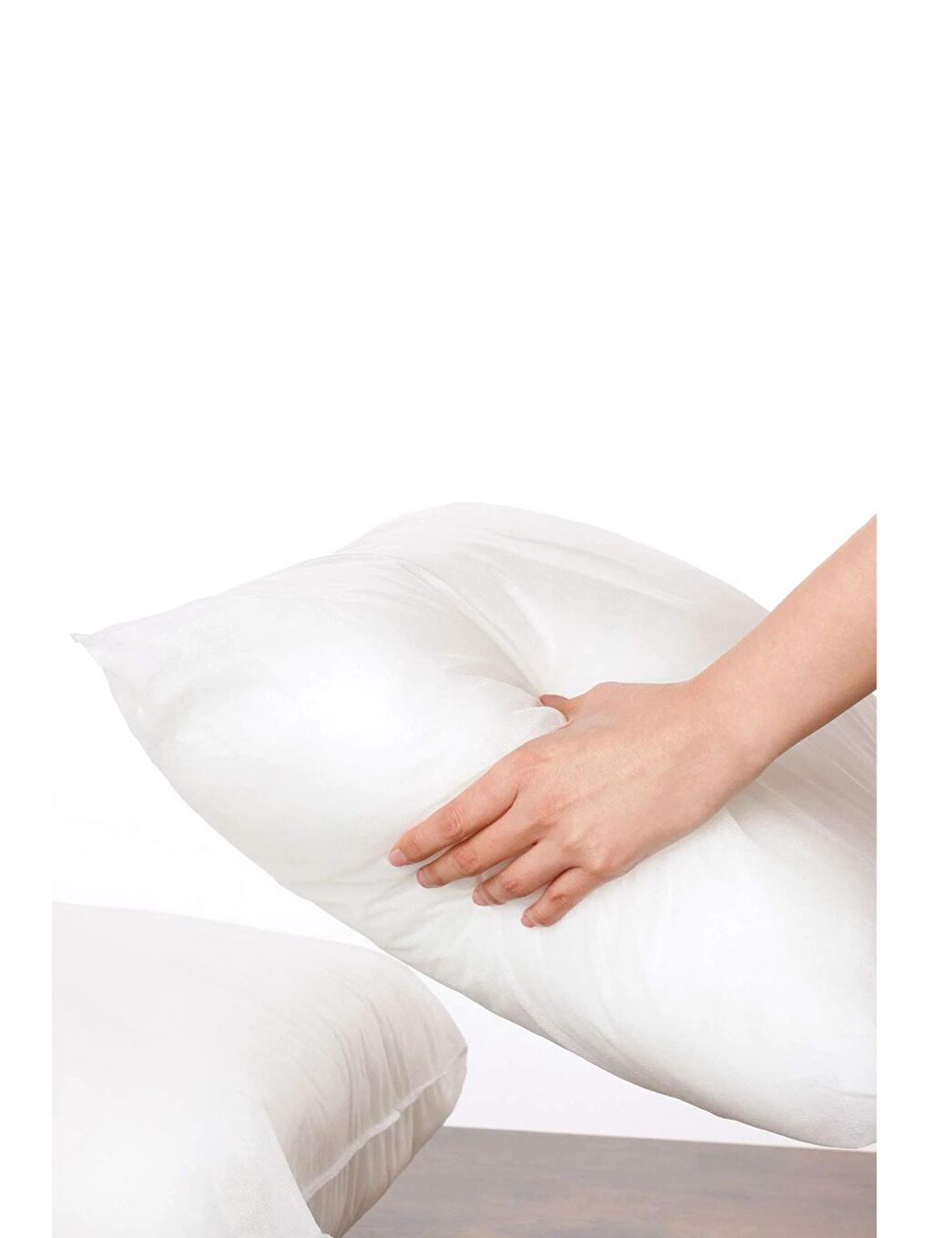 Beyaz 2 Li Boncuk Silikonlu Kırlent İçi Yastık Kırlent Yastığı Silikon Dolgulu Iç Yastık-2