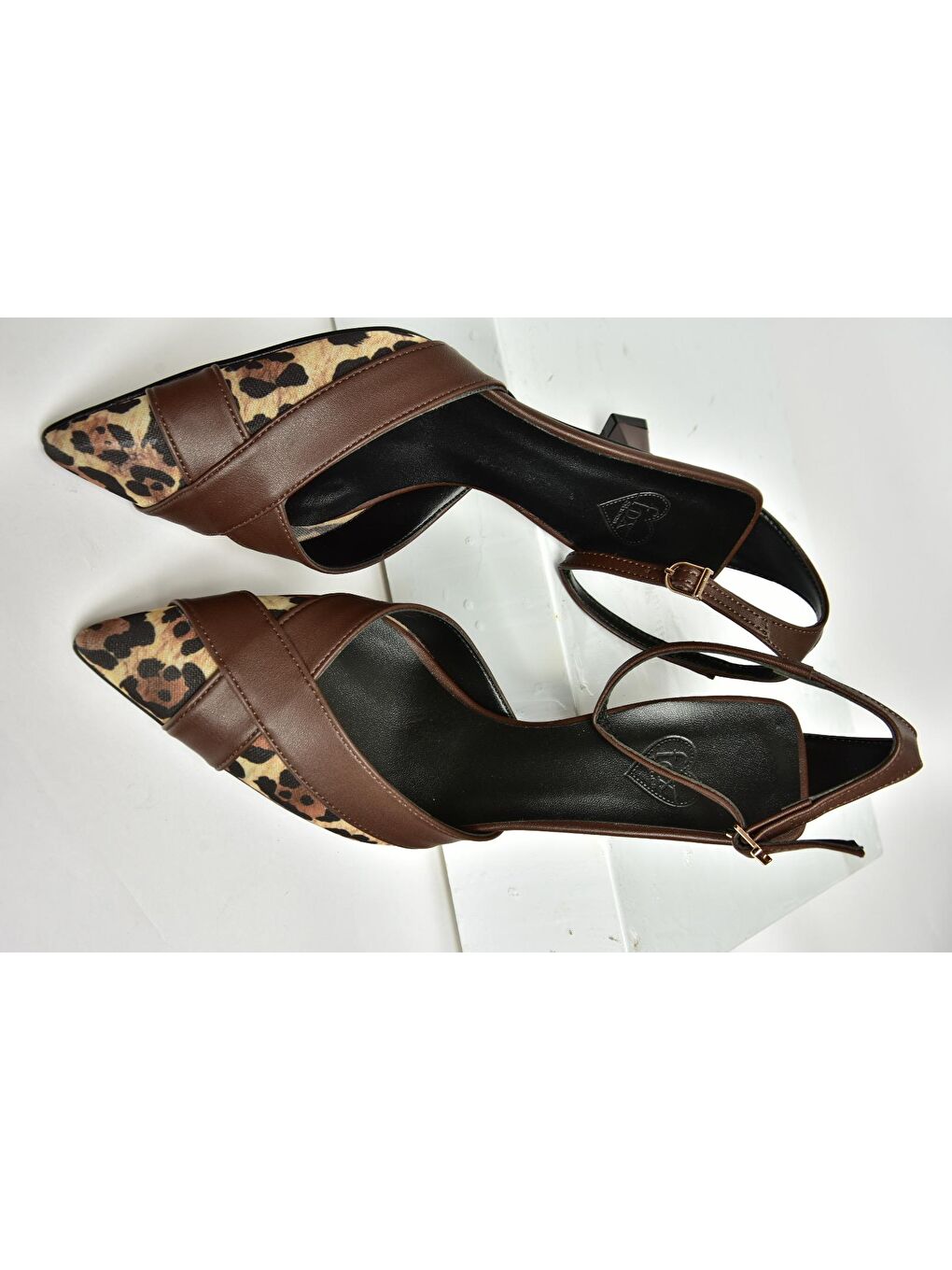 U6540742 Kahverengi/Leopar Kadın Topuklu Ayakkabı