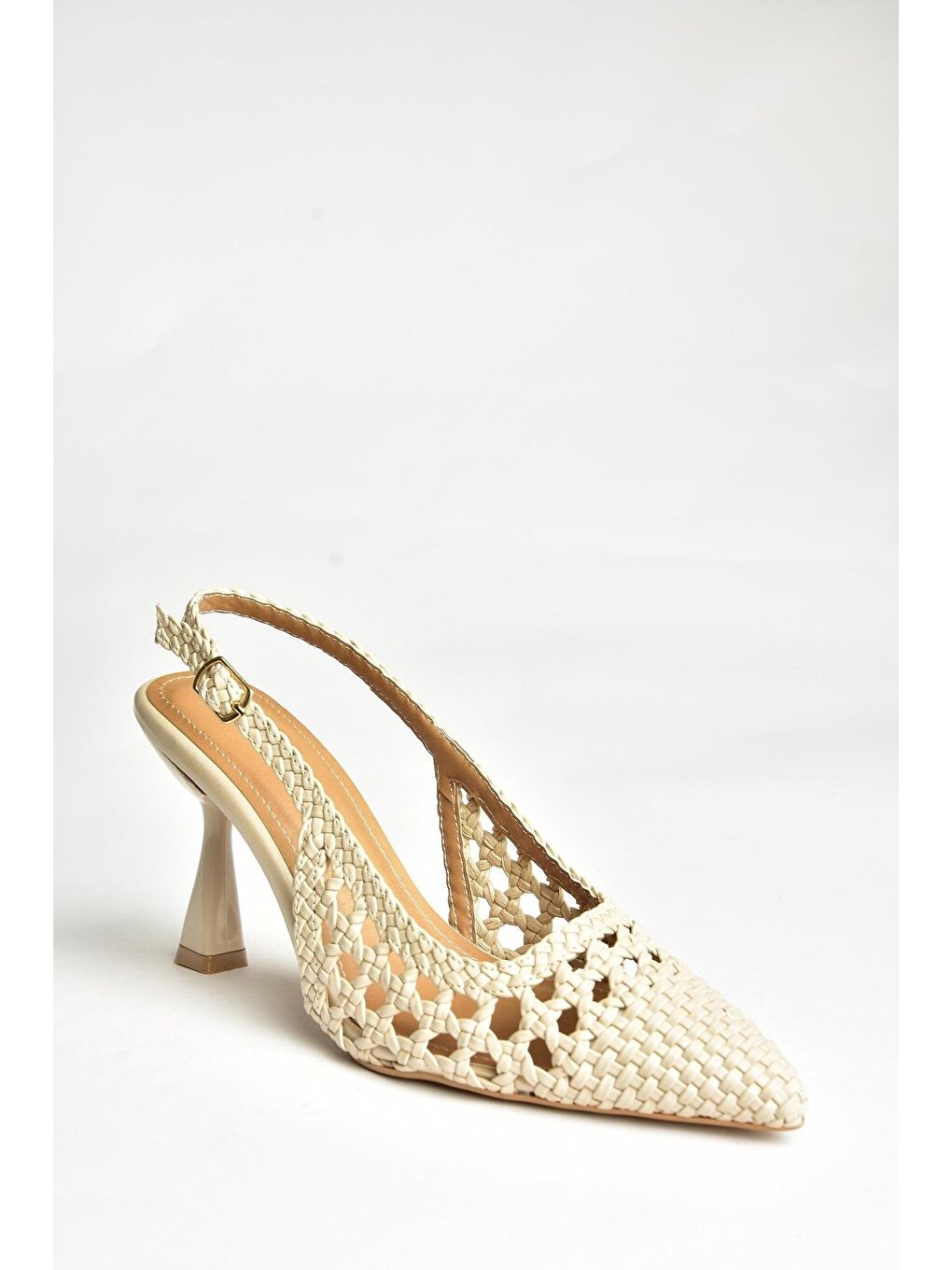 U2505805 Bej Kadın Topuklu Ayakkabı-1