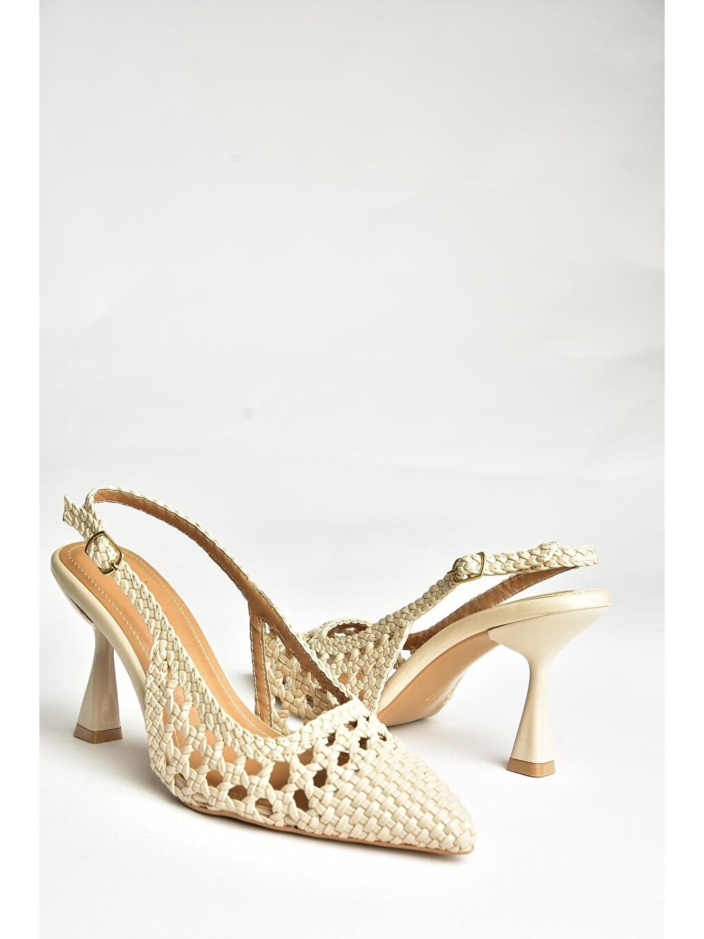 U2505805 Bej Kadın Topuklu Ayakkabı-2