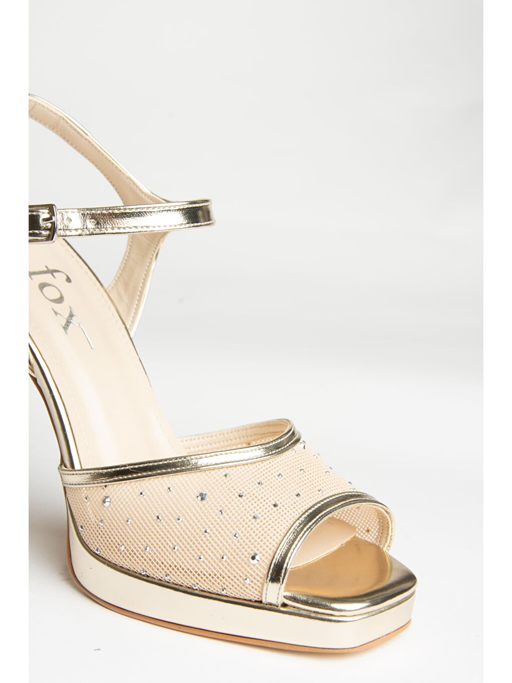 Sarı U5699214 Altın Kadın Topuklu Ayakkabı-1