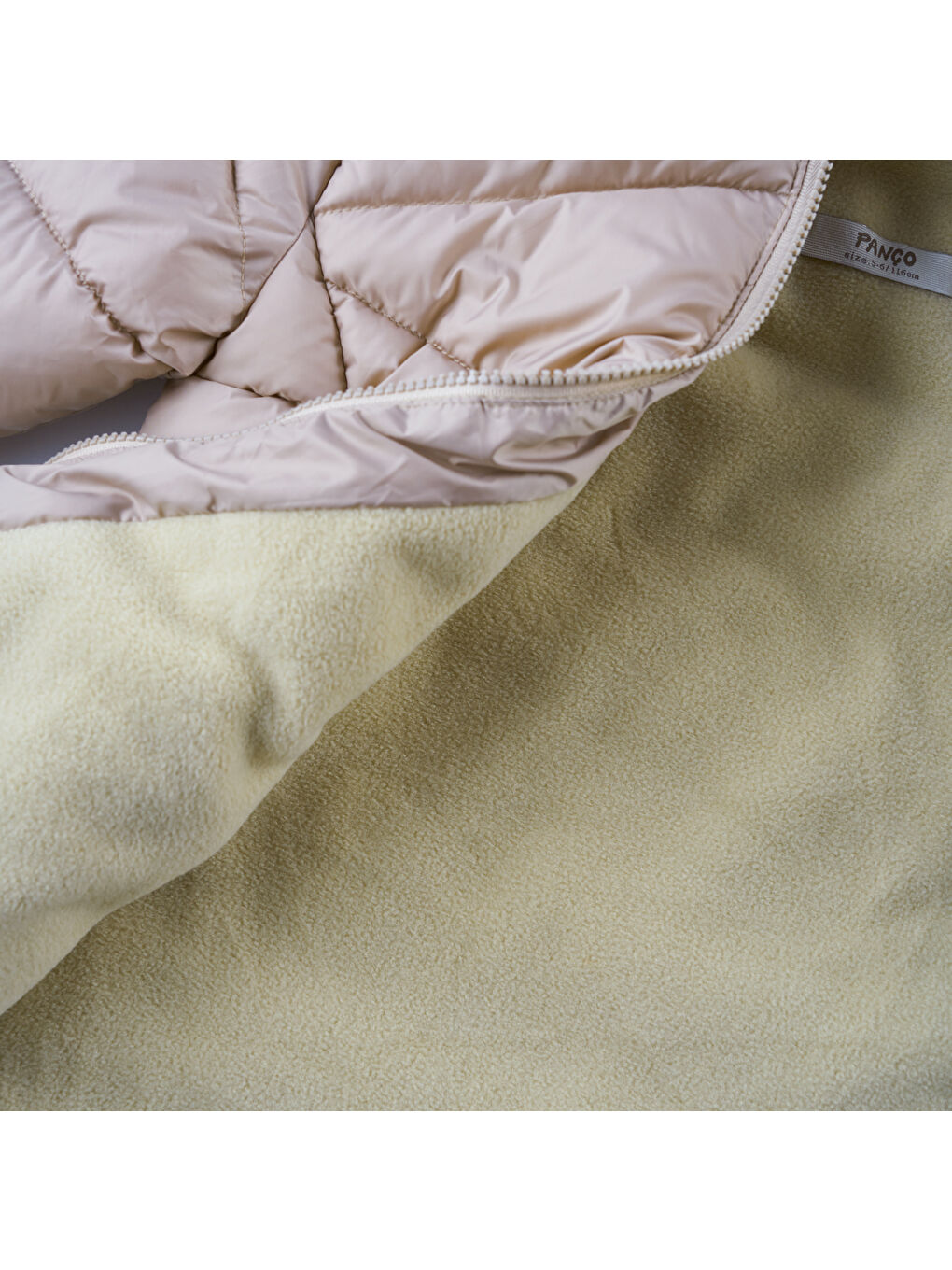 Bej Kız Çocuk Kapüşonlu Kaban-4