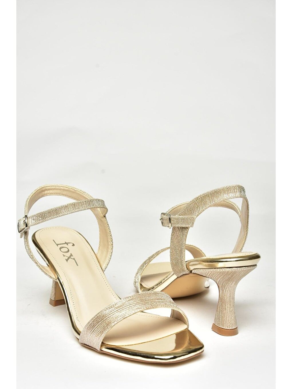 Sarı U5695199 Altın Kadın Topuklu Ayakkabı-2