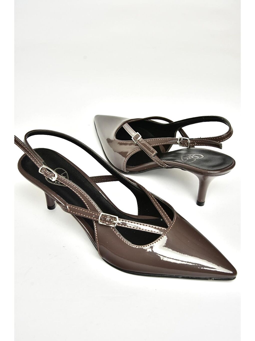 U6540745 Kahverengi Kadın Topuklu Ayakkabı-2