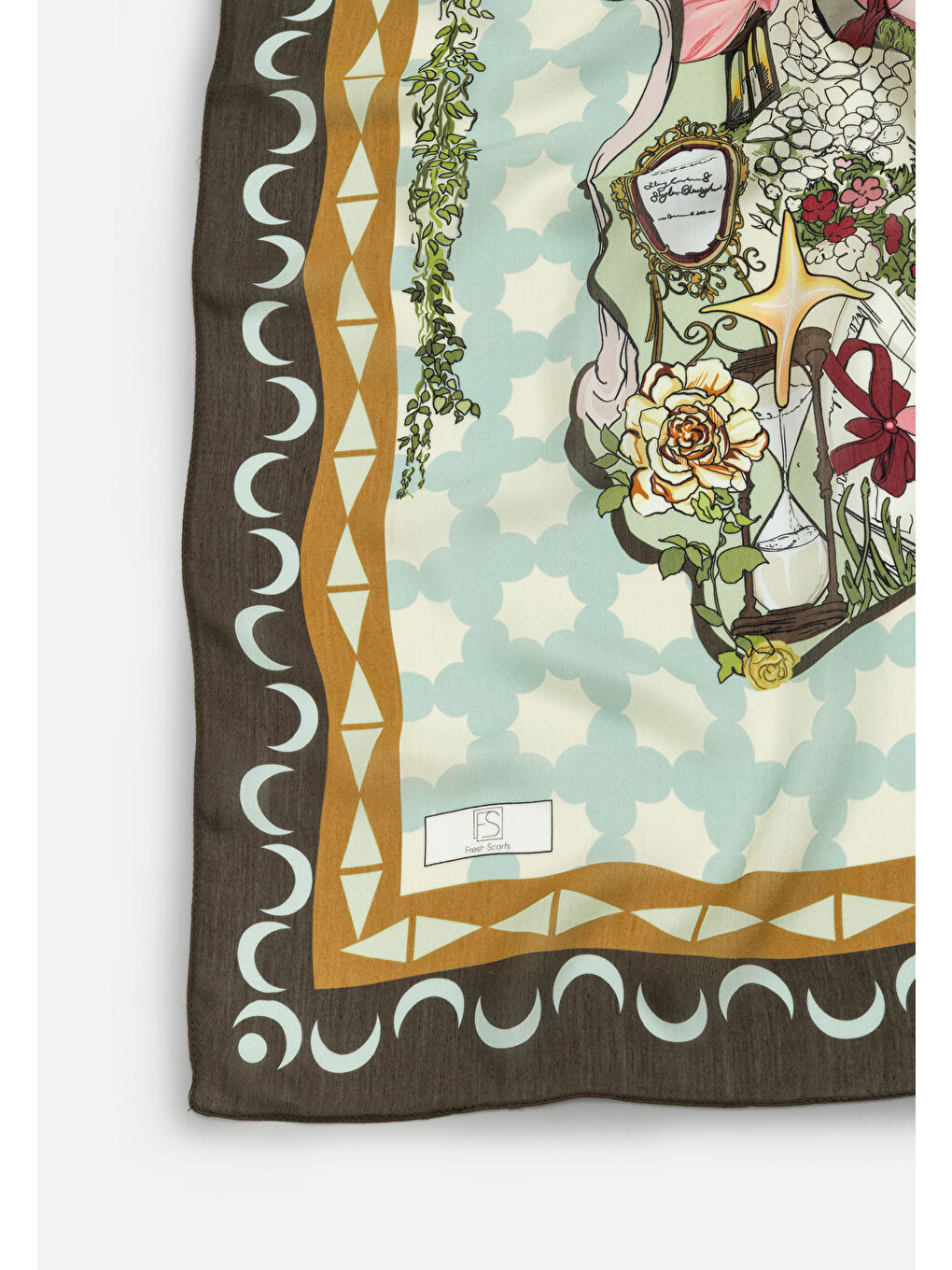 Karışık Secret Forest Starlıght Harmony Desen Floş Viskon Eşarp-2