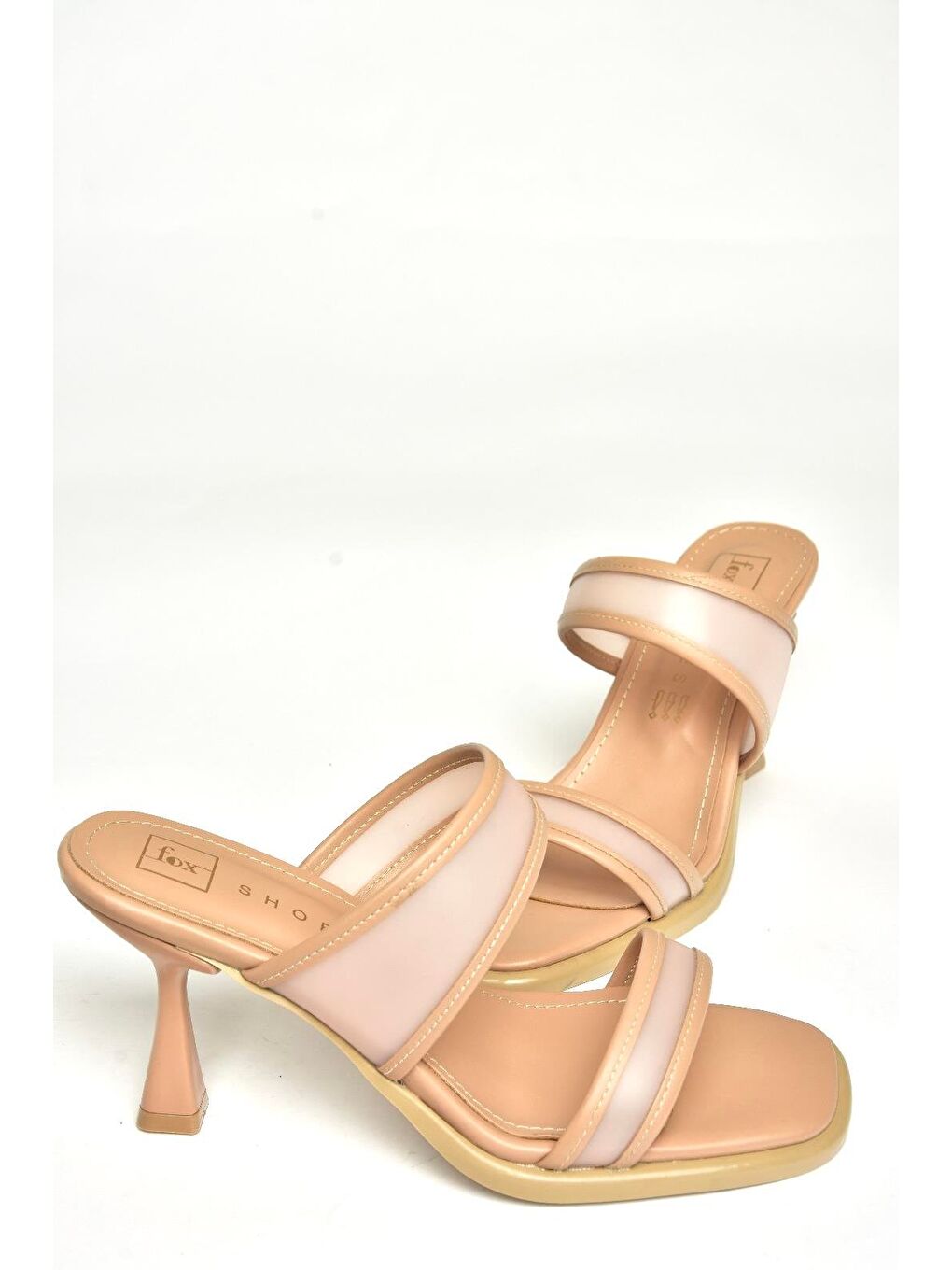 Bej U5182803 Ten Kadın Topuklu Terlik-1