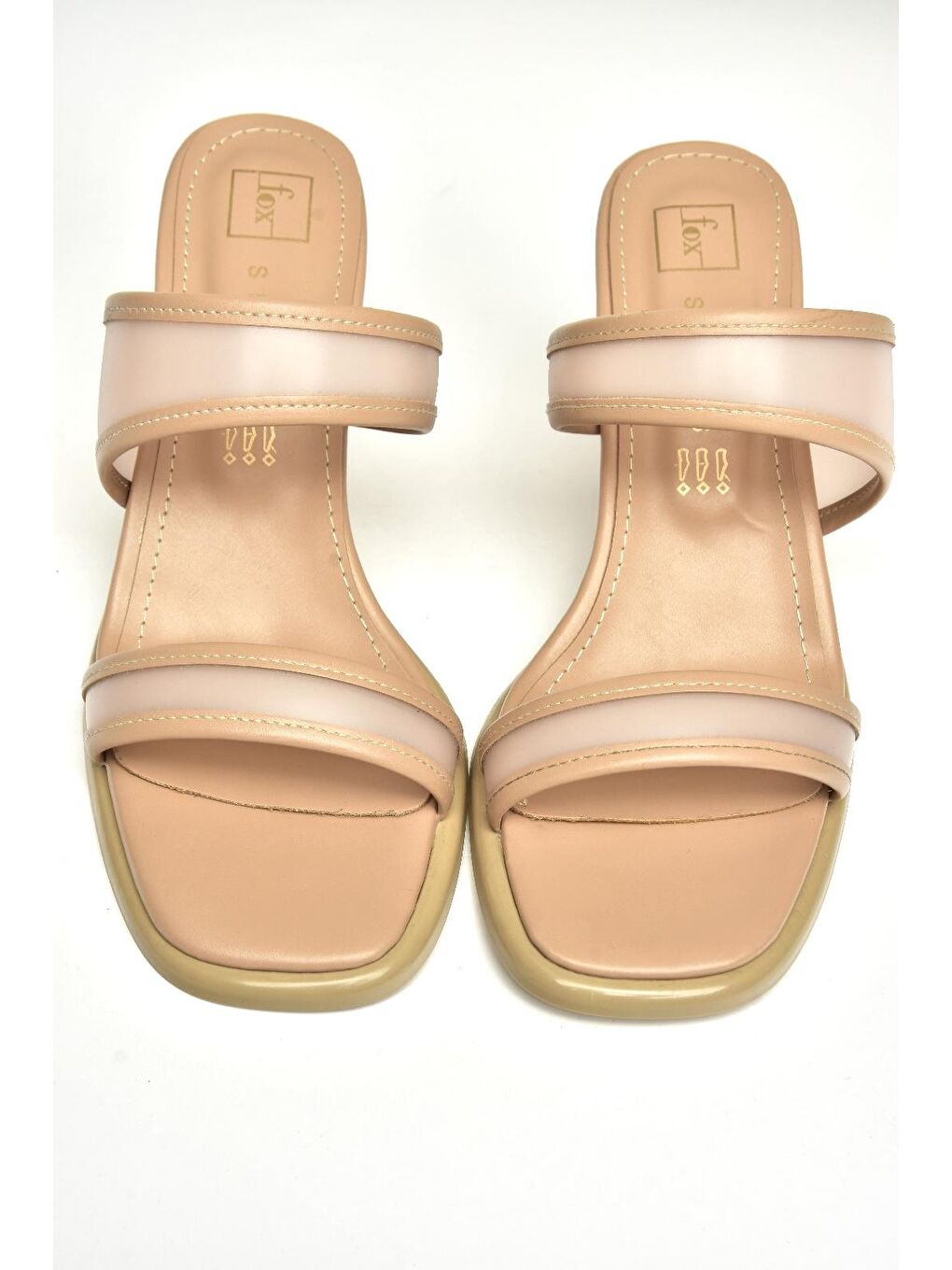 Bej U5182803 Ten Kadın Topuklu Terlik-2