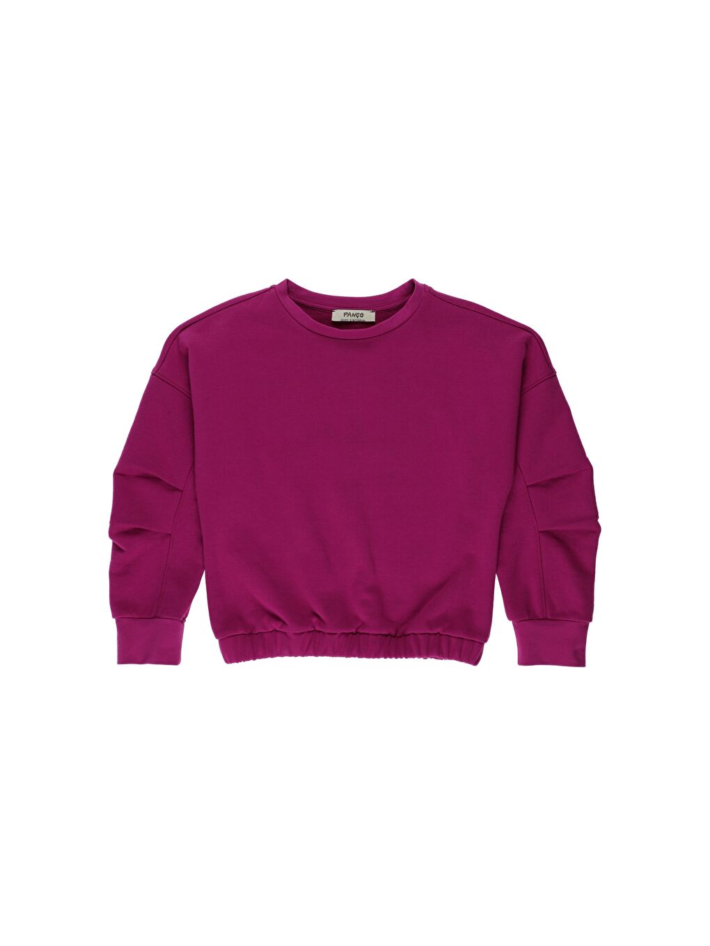 Fuşya Kız Çocuk Kolu Pilise Detaylı Sweatshirt