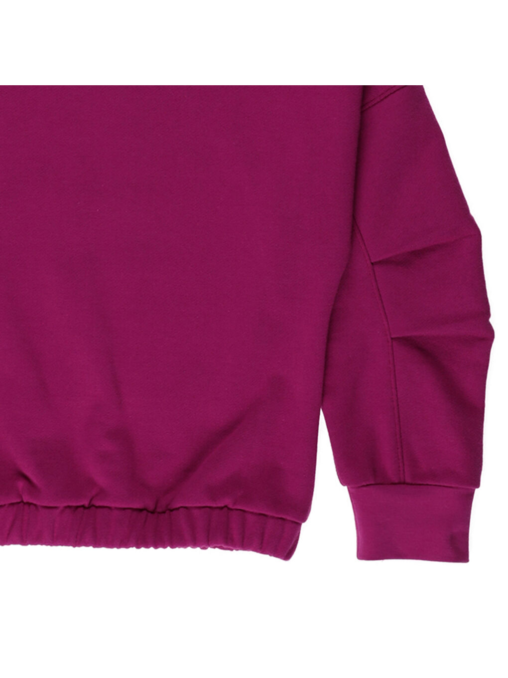 Fuşya Kız Çocuk Kolu Pilise Detaylı Sweatshirt-2