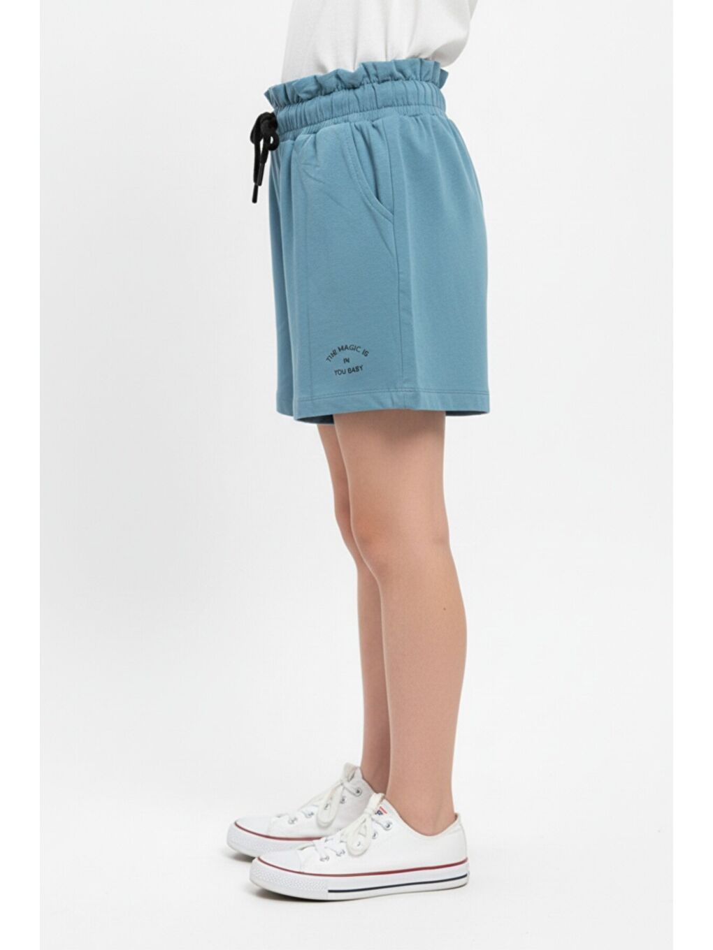 Mavi Kız Çocuk Baskılı Şort-2