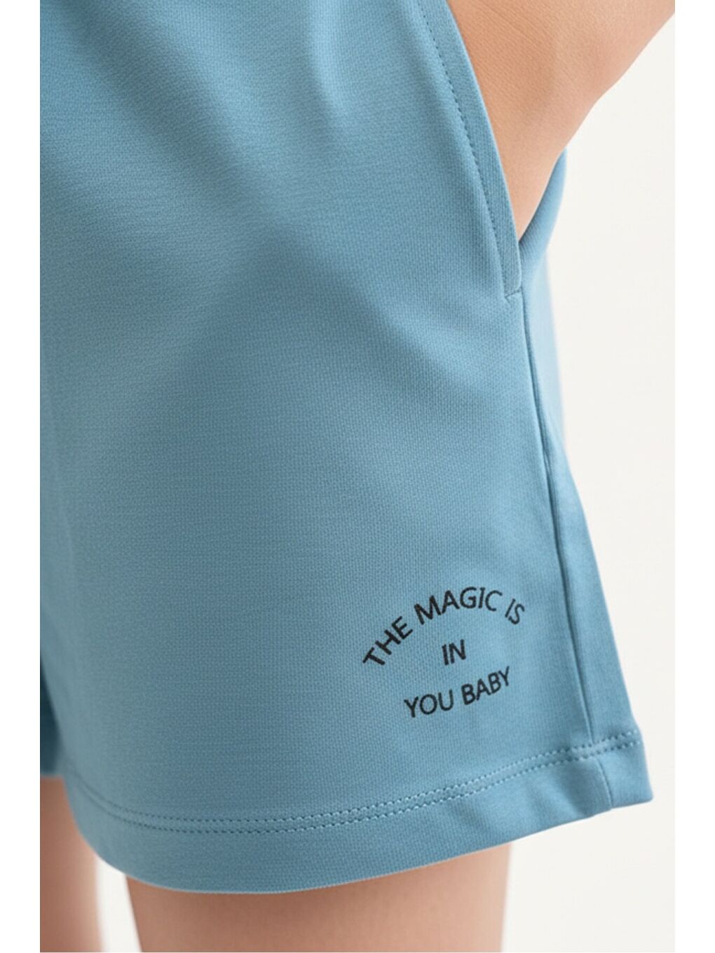 Mavi Kız Çocuk Baskılı Şort-4
