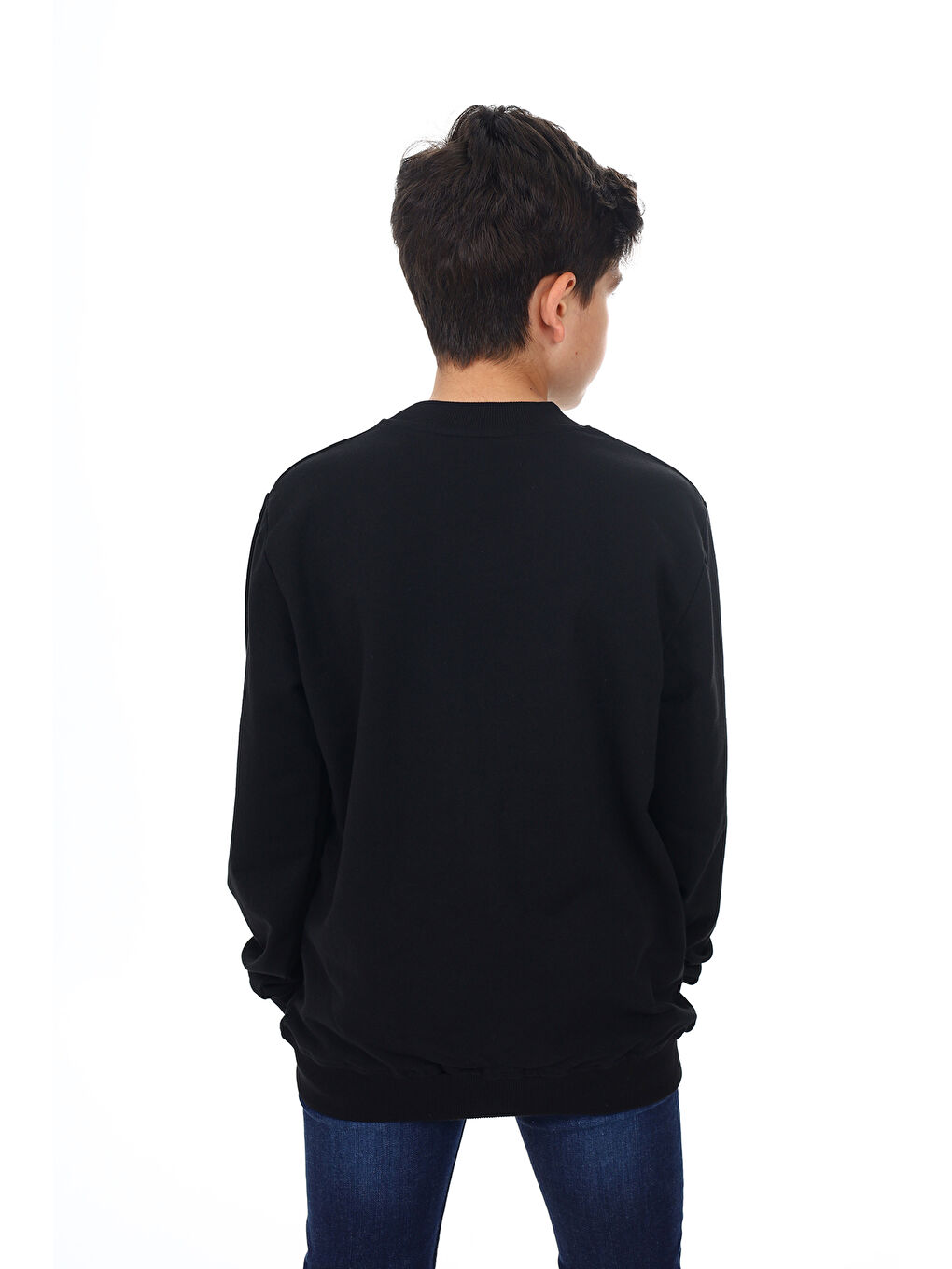 Siyah Erkek Çocuk Armalı Sweatshırt-2