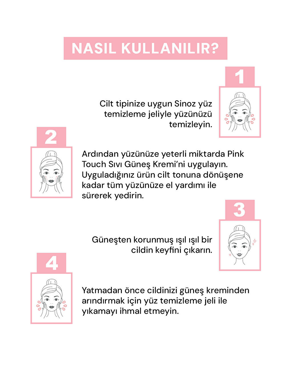 Pink Touch Anında Ton Eşitleyici Onarıcı Nemlendirici Pembe Yüz Güneş Kremi Spf50-4