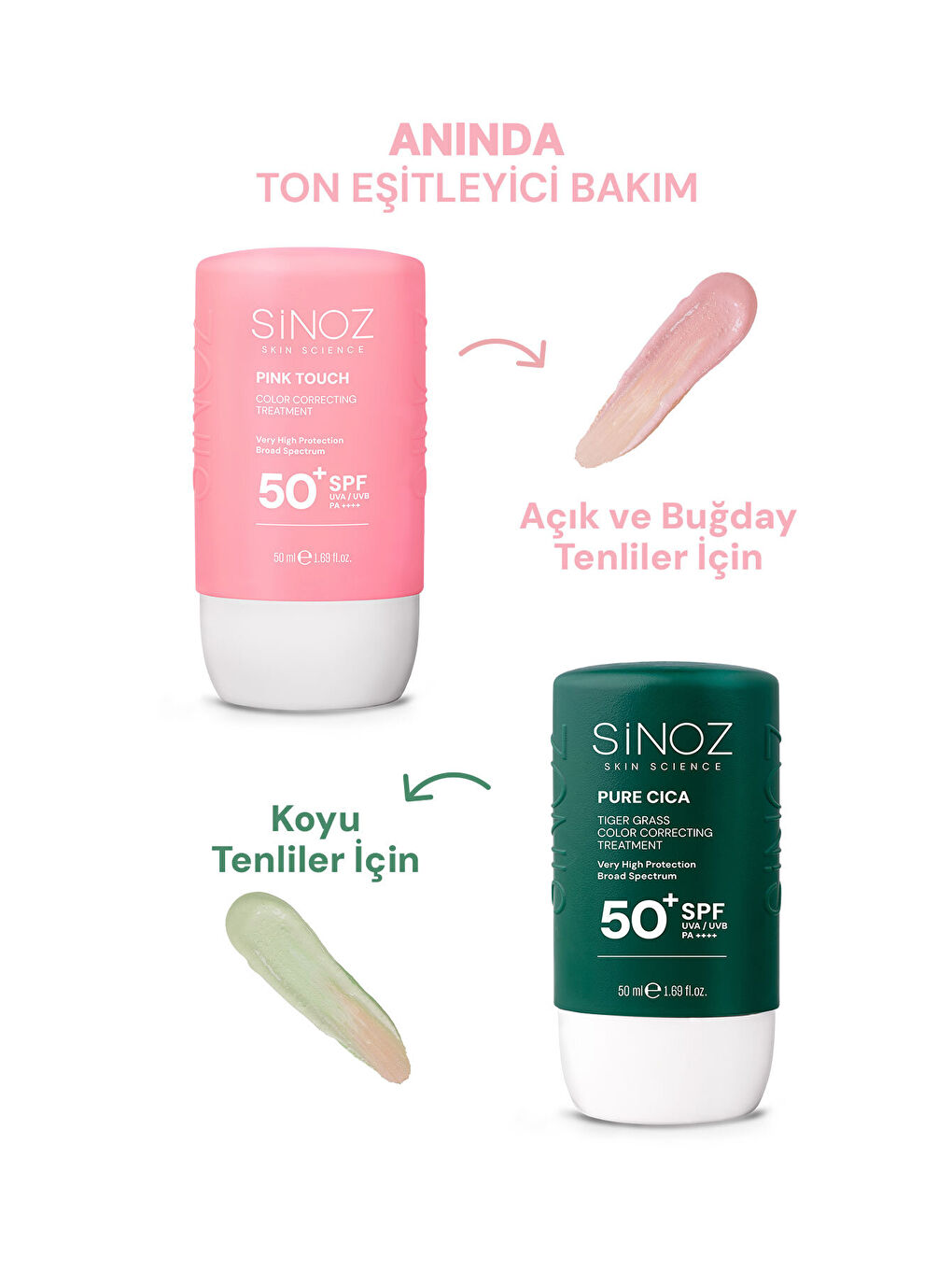 Pink Touch Anında Ton Eşitleyici Onarıcı Nemlendirici Pembe Yüz Güneş Kremi Spf50-5