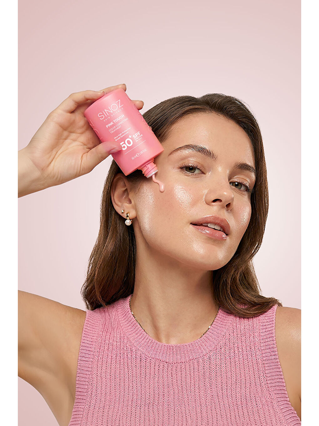 Pink Touch Anında Ton Eşitleyici Onarıcı Nemlendirici Pembe Yüz Güneş Kremi Spf50-8