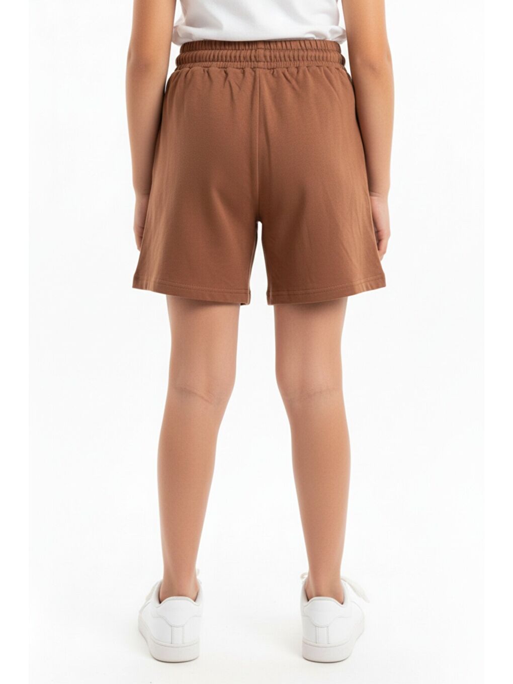 Kahverengi Kız Çocuk Baskılı Şort-3