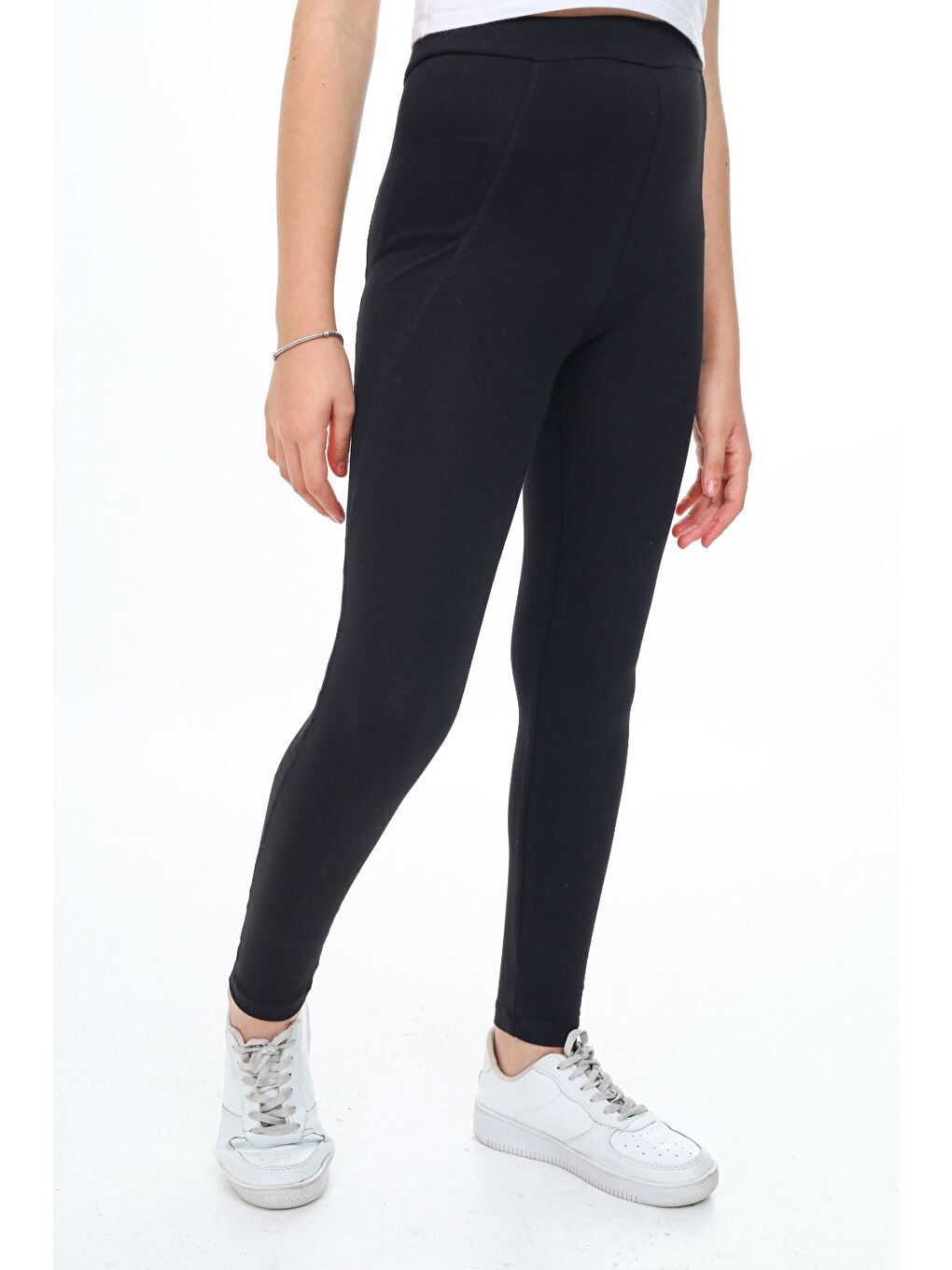 Siyah Kız Çocuk Karyoka Dikişli Tayt-2