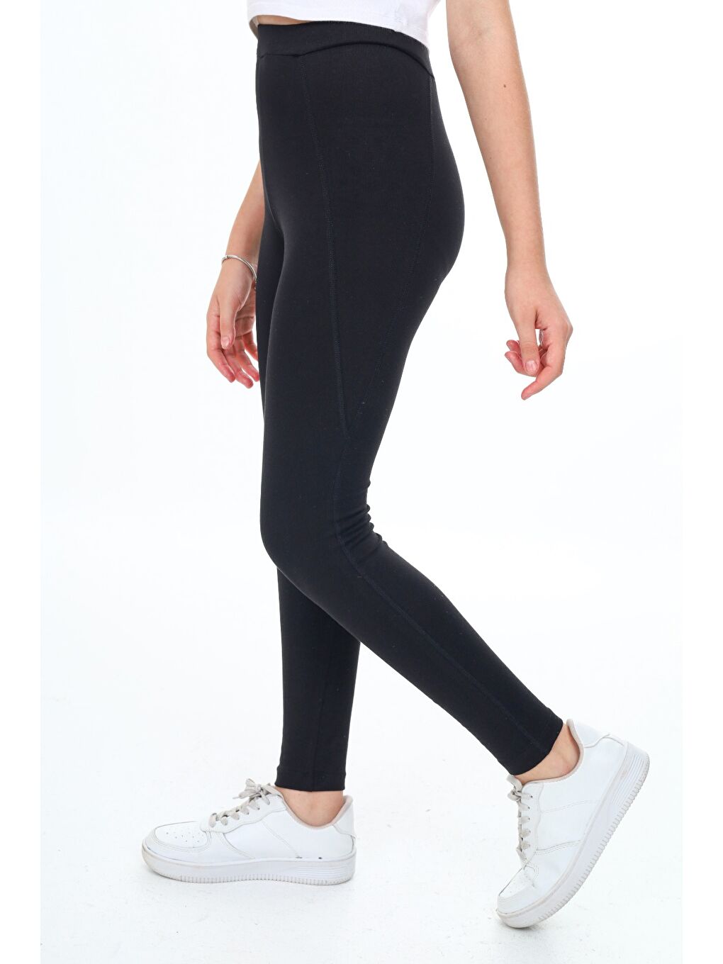 Siyah Kız Çocuk Karyoka Dikişli Tayt-3