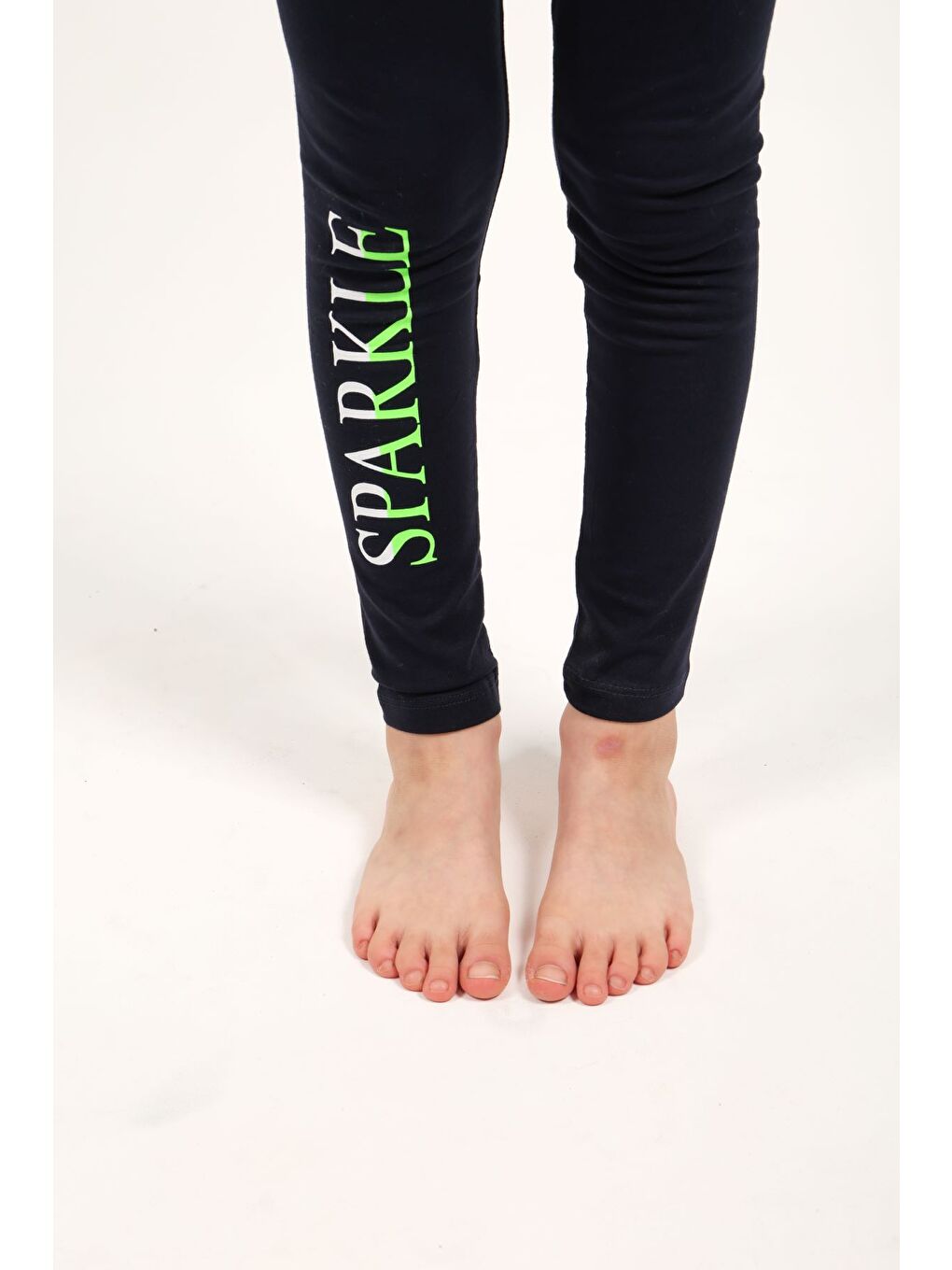 Lacivert Kız Çocuk Baskılı Tayt-4