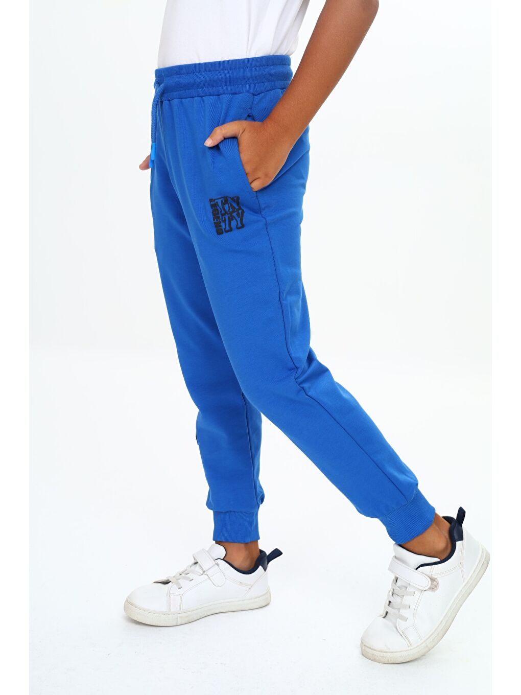 Mavi Erkek Çocuk Baskılı Eşofman Alt-2