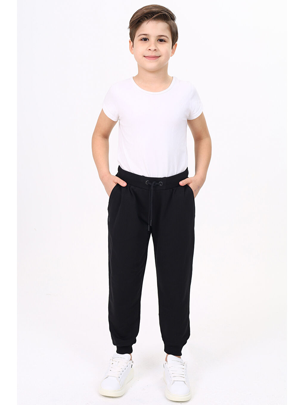 Siyah Erkek Çocuk Baskılı Eşofman Alt-4