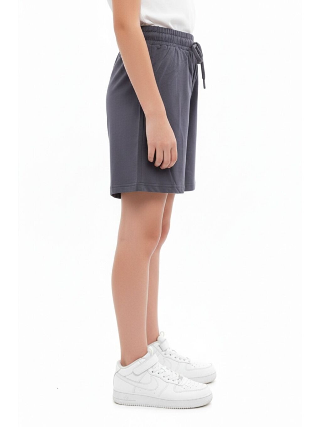 Antrasit Kız Çocuk Baskılı Şort-1