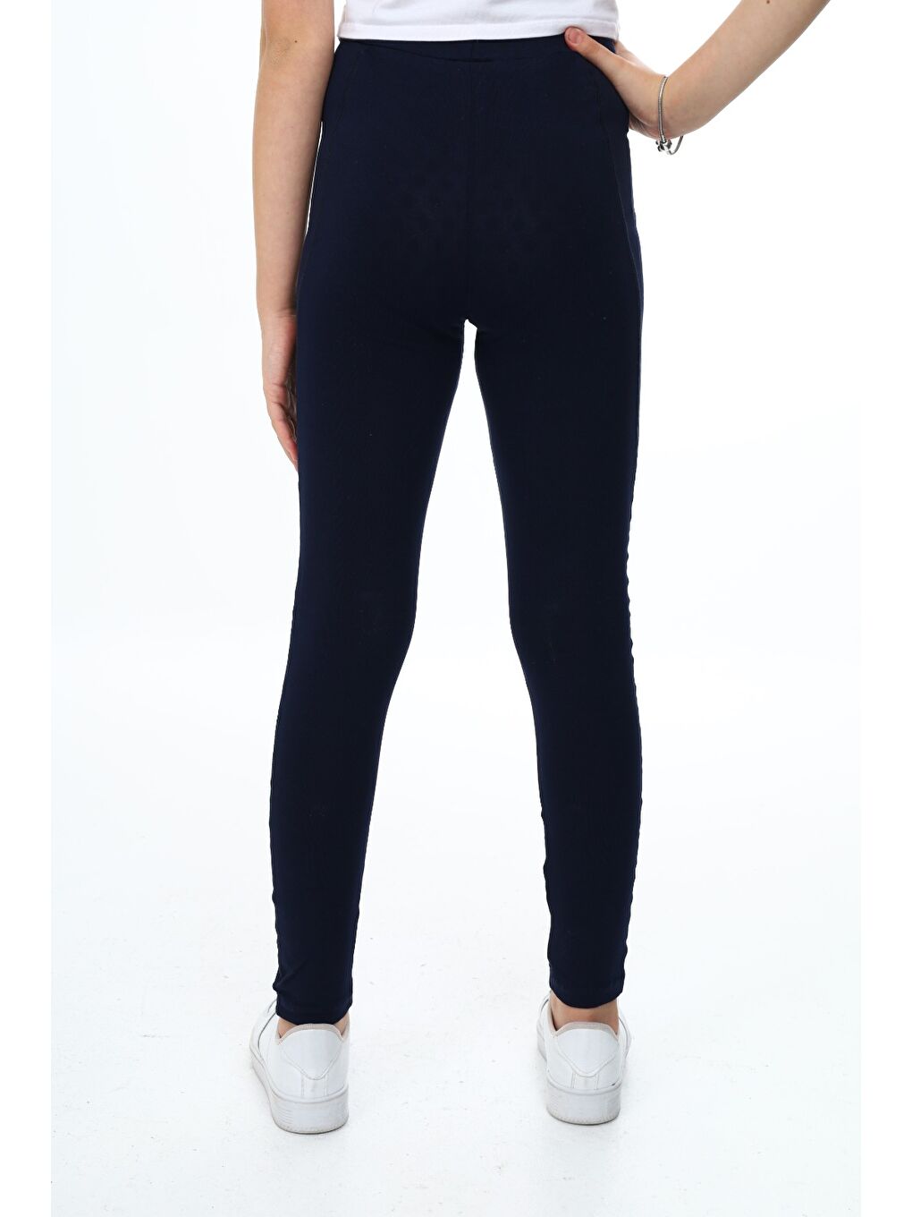 Lacivert Kız Çocuk Karyoka Dikişli Tayt-4